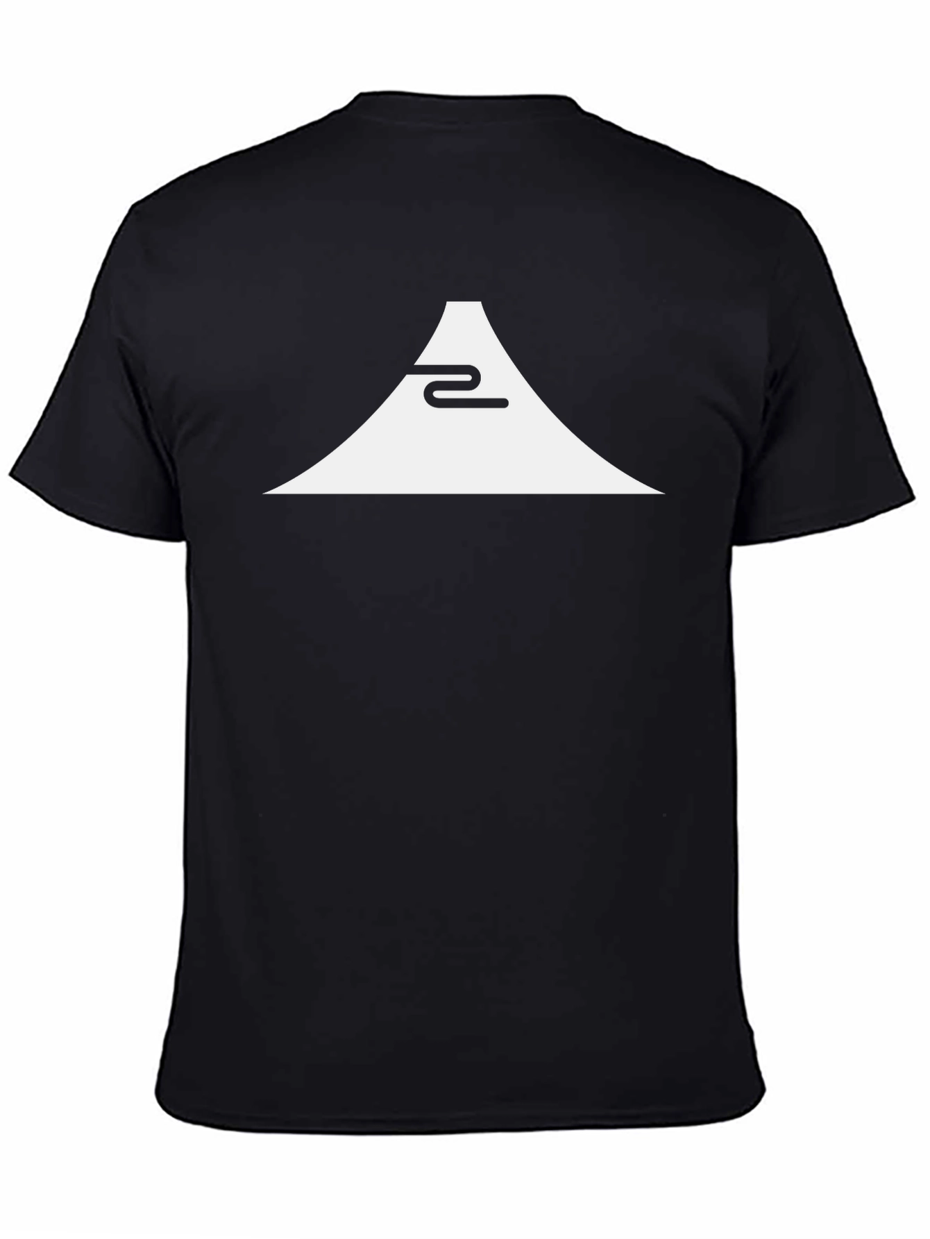 Minimalist Mountain Graphic Black T-Shirt