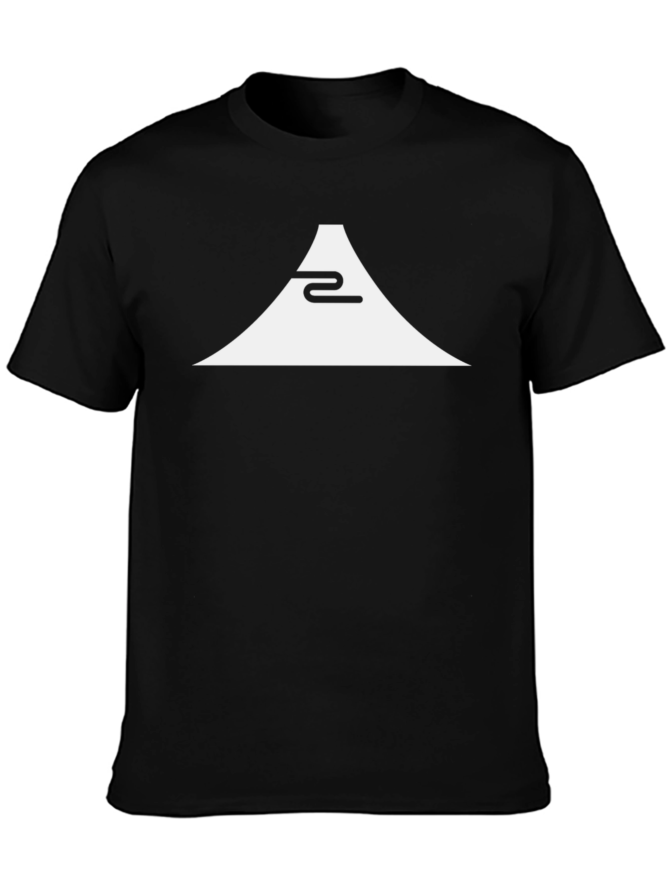 Minimalist Mountain Graphic Black T-Shirt