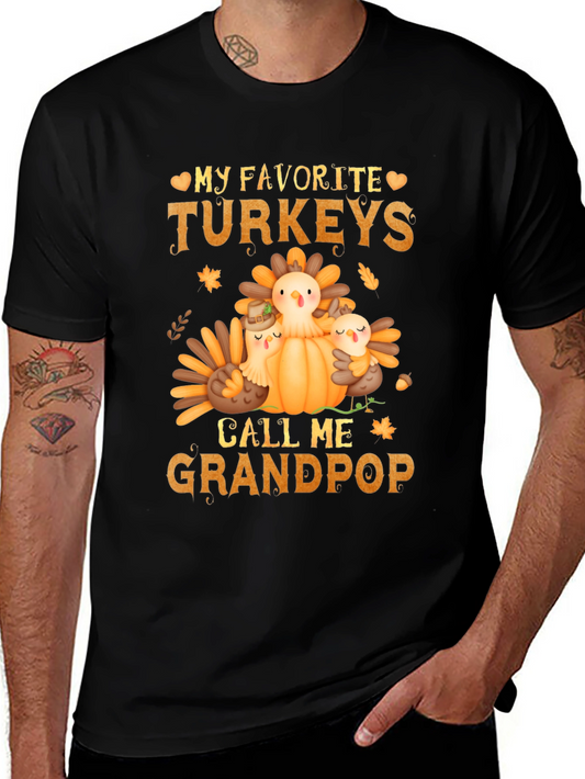 Grandpops Thanksgiving Turkeys T-Shirt