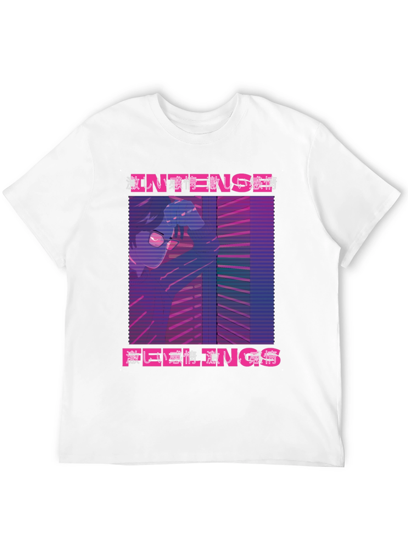 Intense Feelings Anime T-Shirt - Black