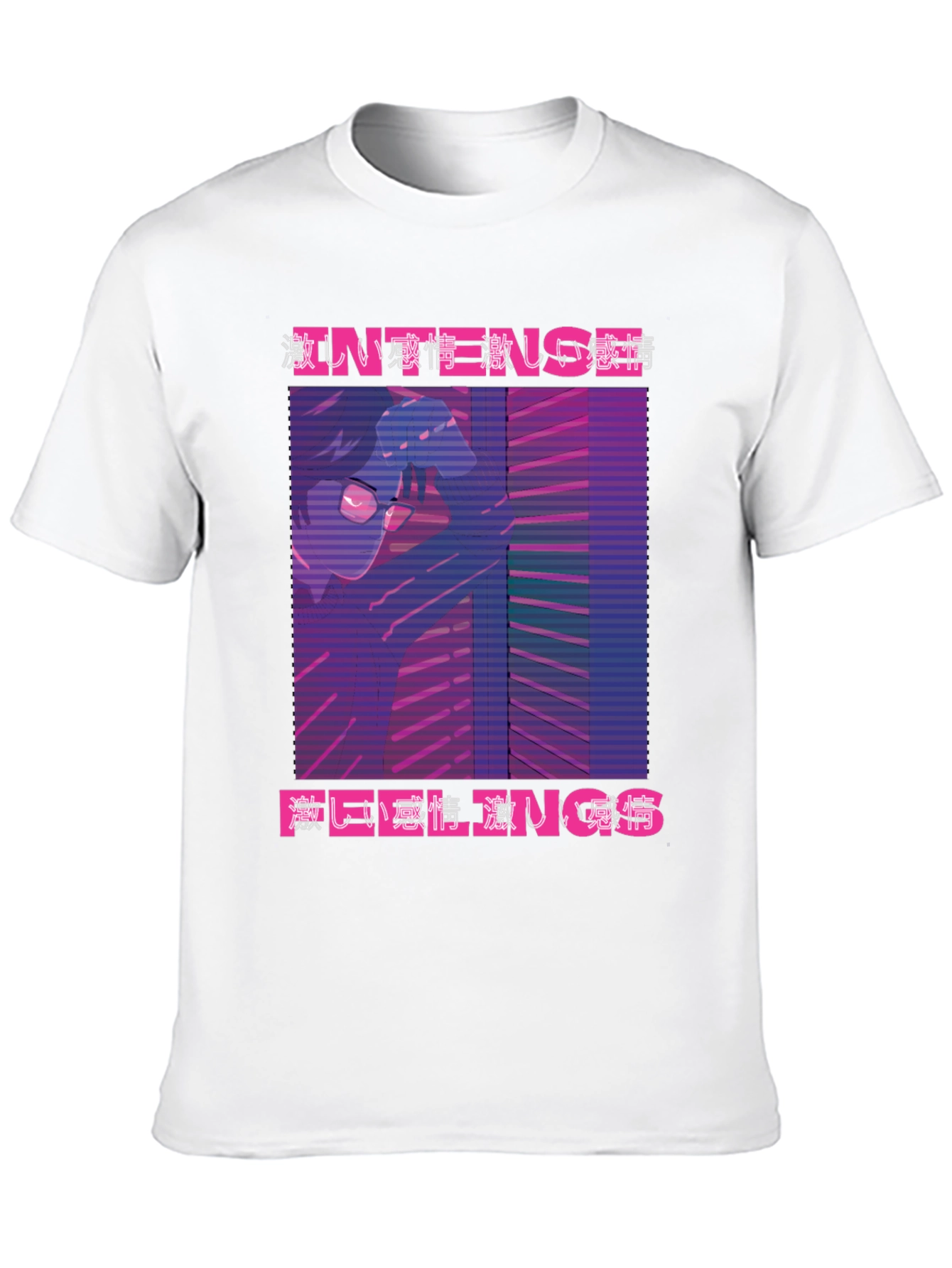 Intense Feelings Anime T-Shirt - Black