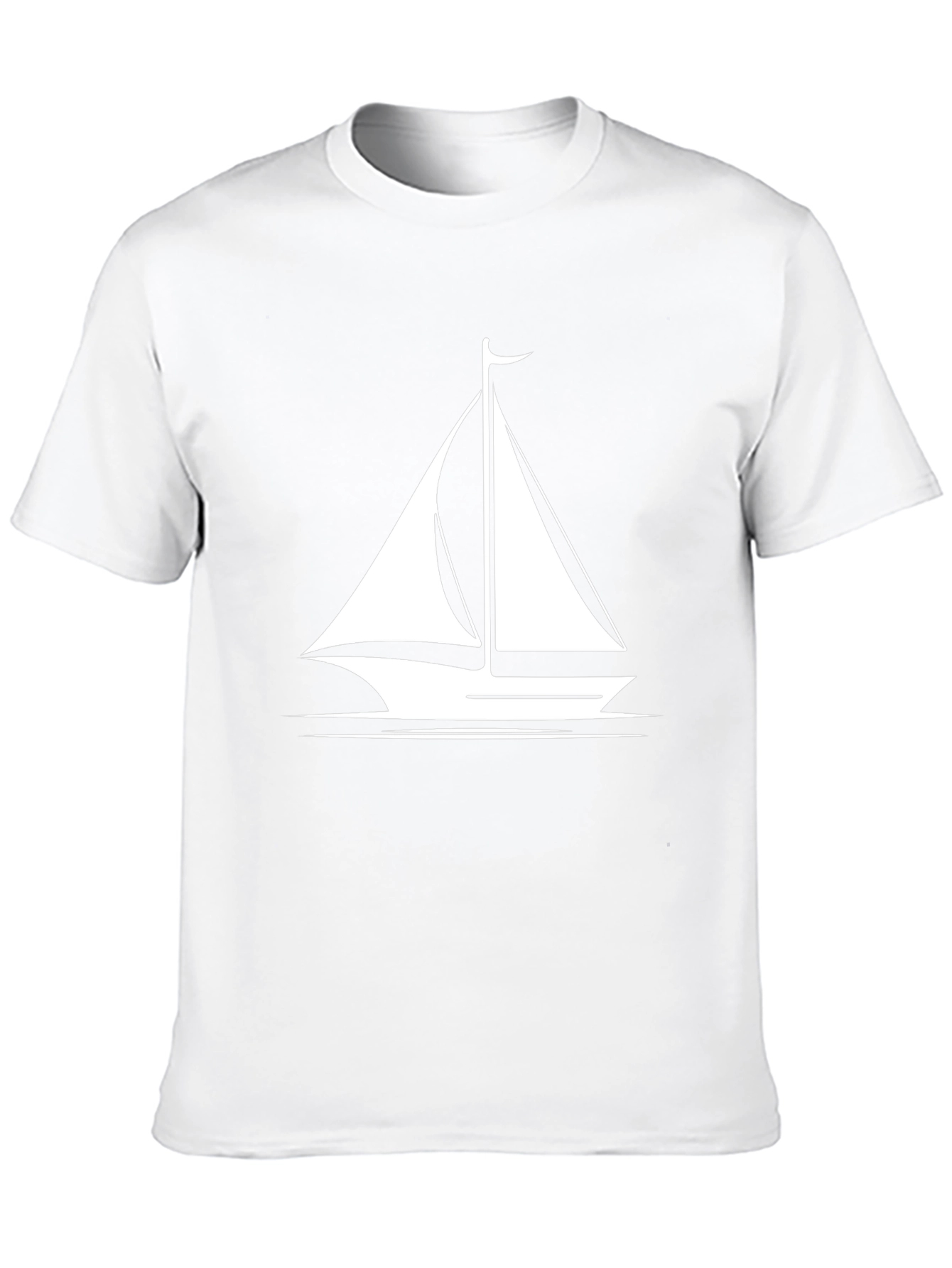 Sailboat Graphic Tee - Black Cotton T-Shirt