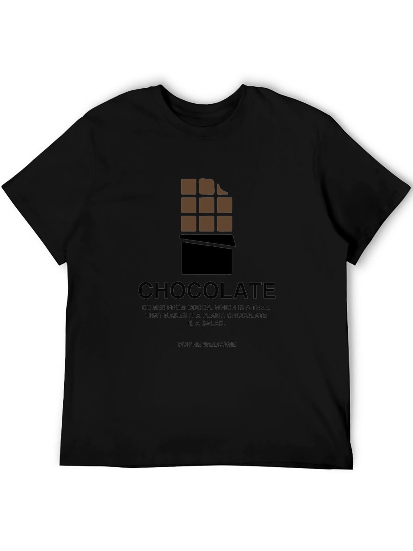 Chocolate Bar Graphic Tee - Funny Salad Statement T-Shirt