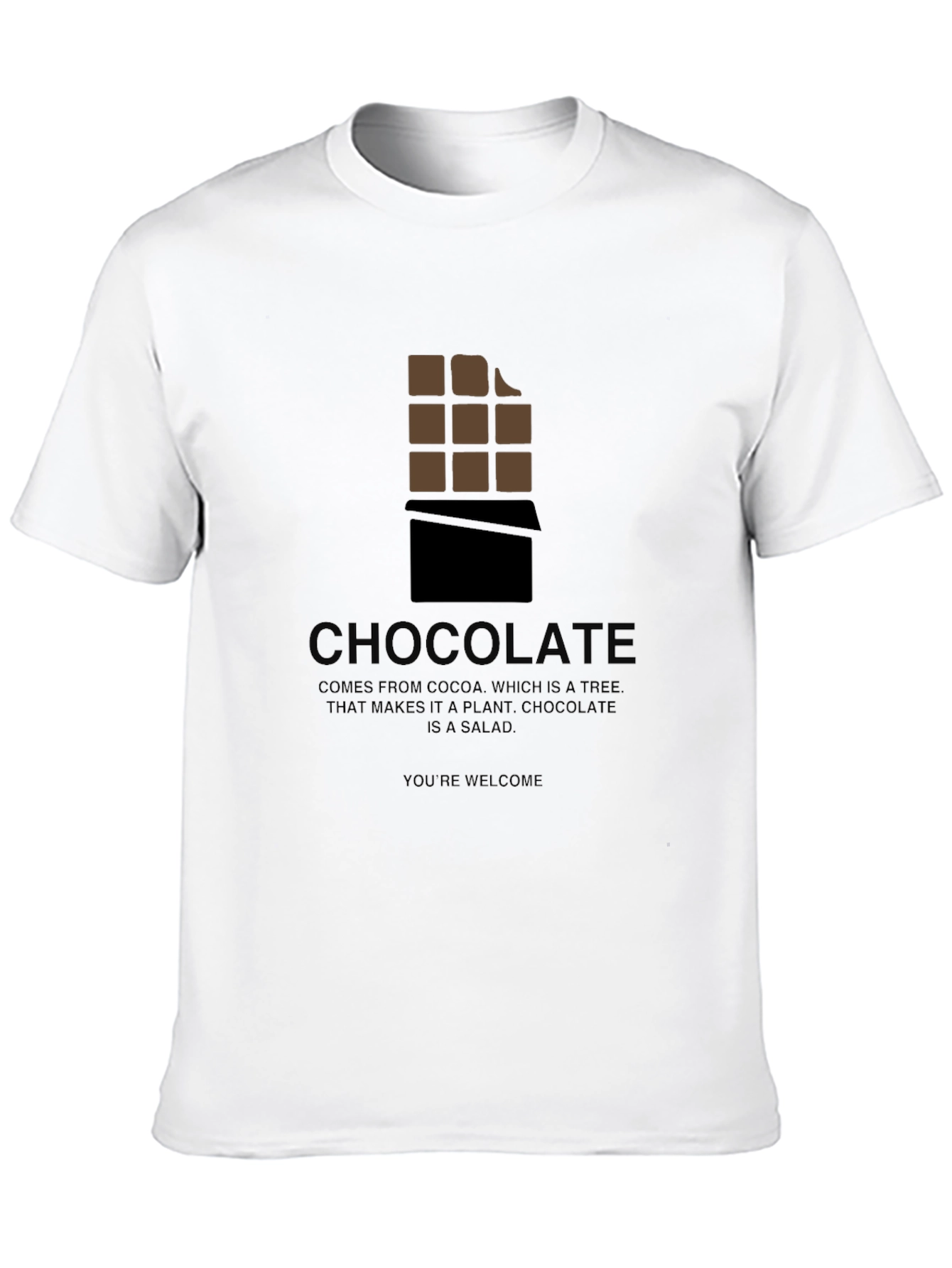 Chocolate Bar Graphic Tee - Funny Salad Statement T-Shirt