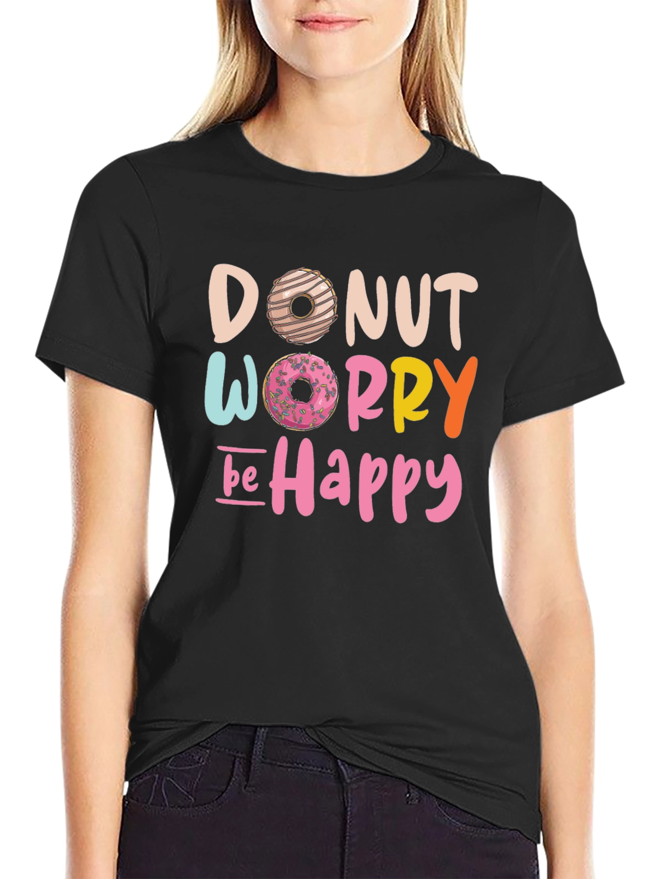 Donut Worry Be Happy Graphic Tee