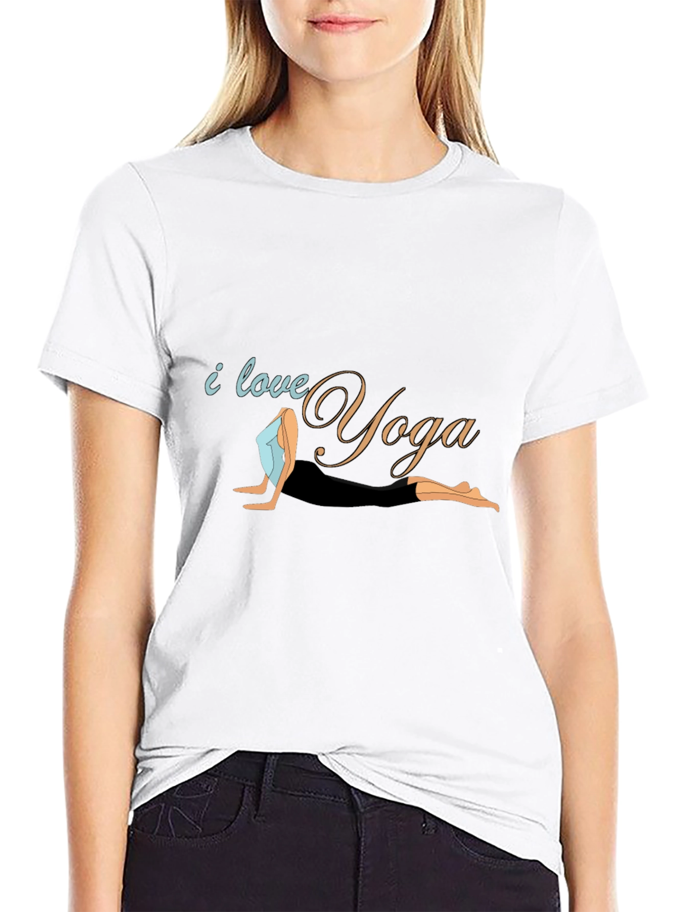I Love Yoga Black T-Shirt