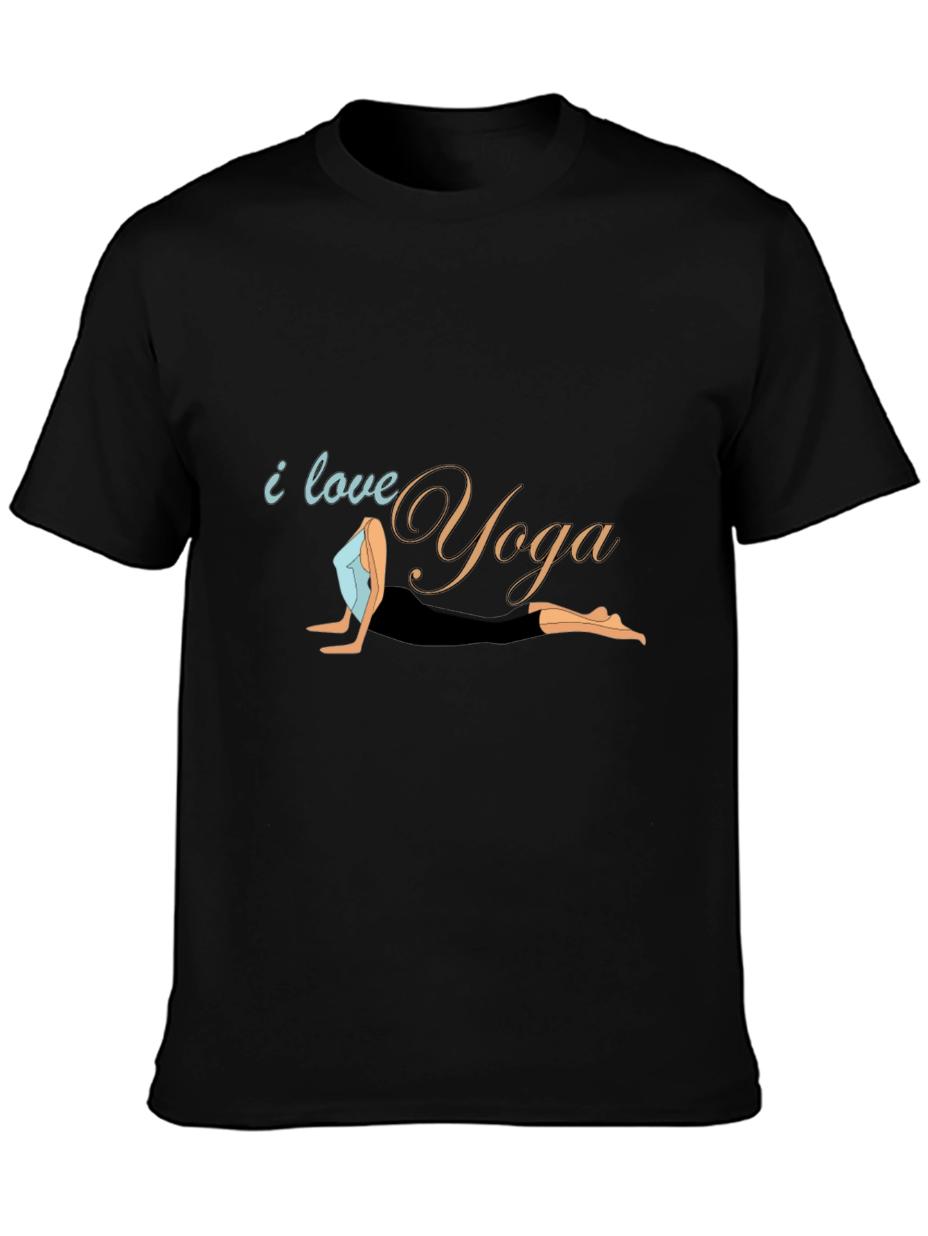 I Love Yoga Black T-Shirt