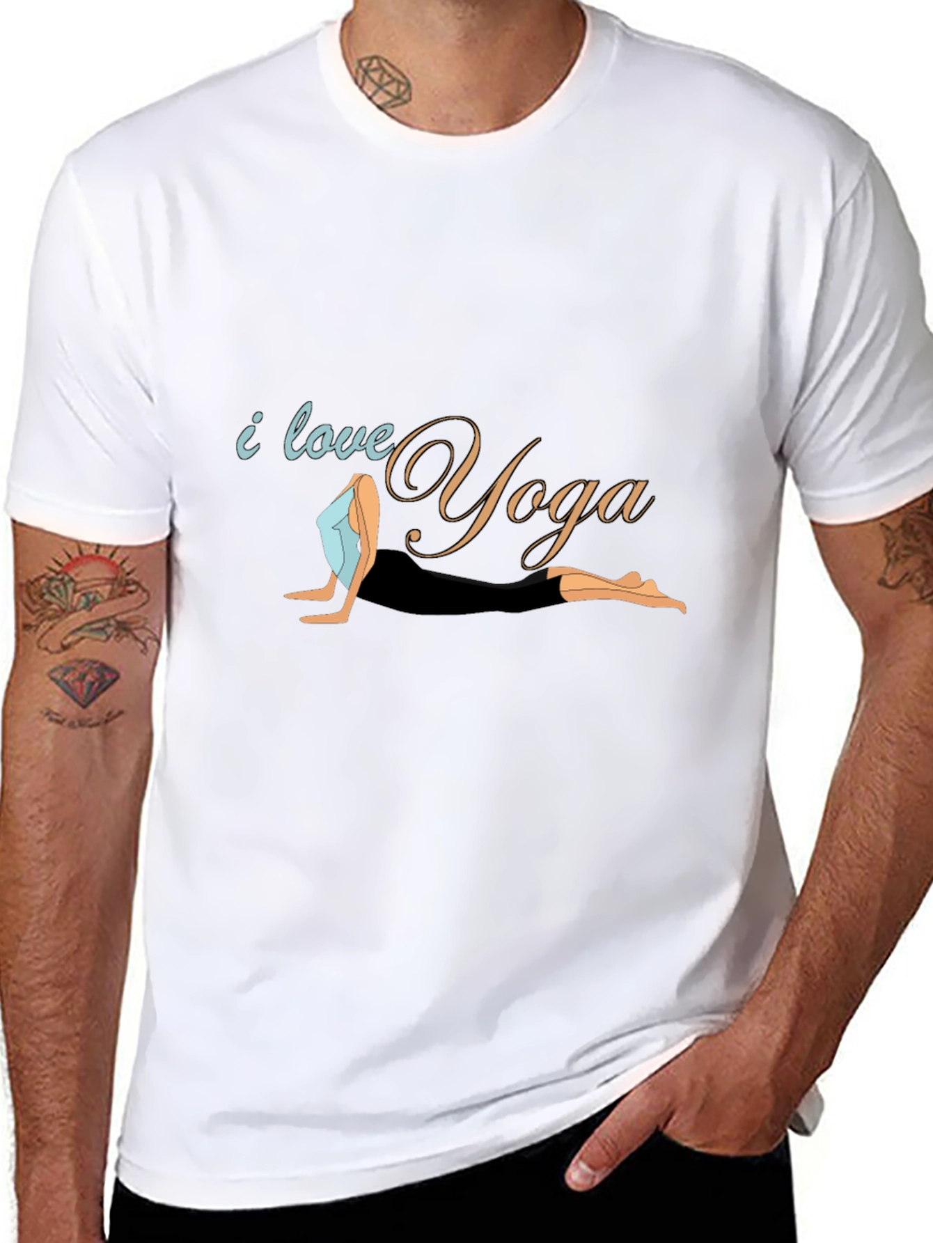 I Love Yoga Black T-Shirt