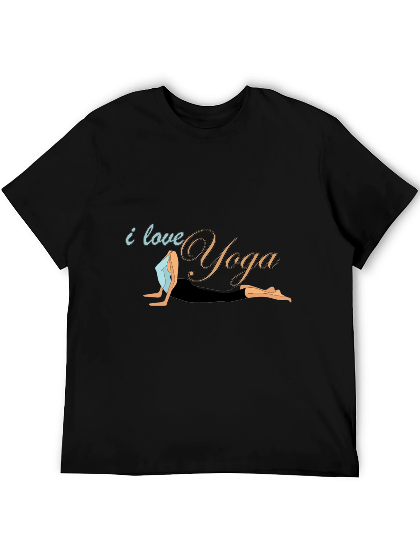 I Love Yoga Black T-Shirt