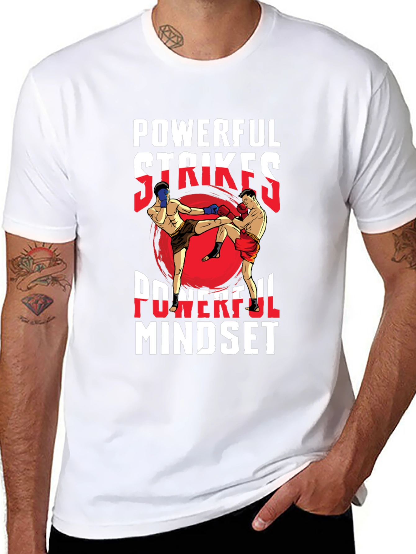 Powerful Strikes Mindset Graphic T-Shirt