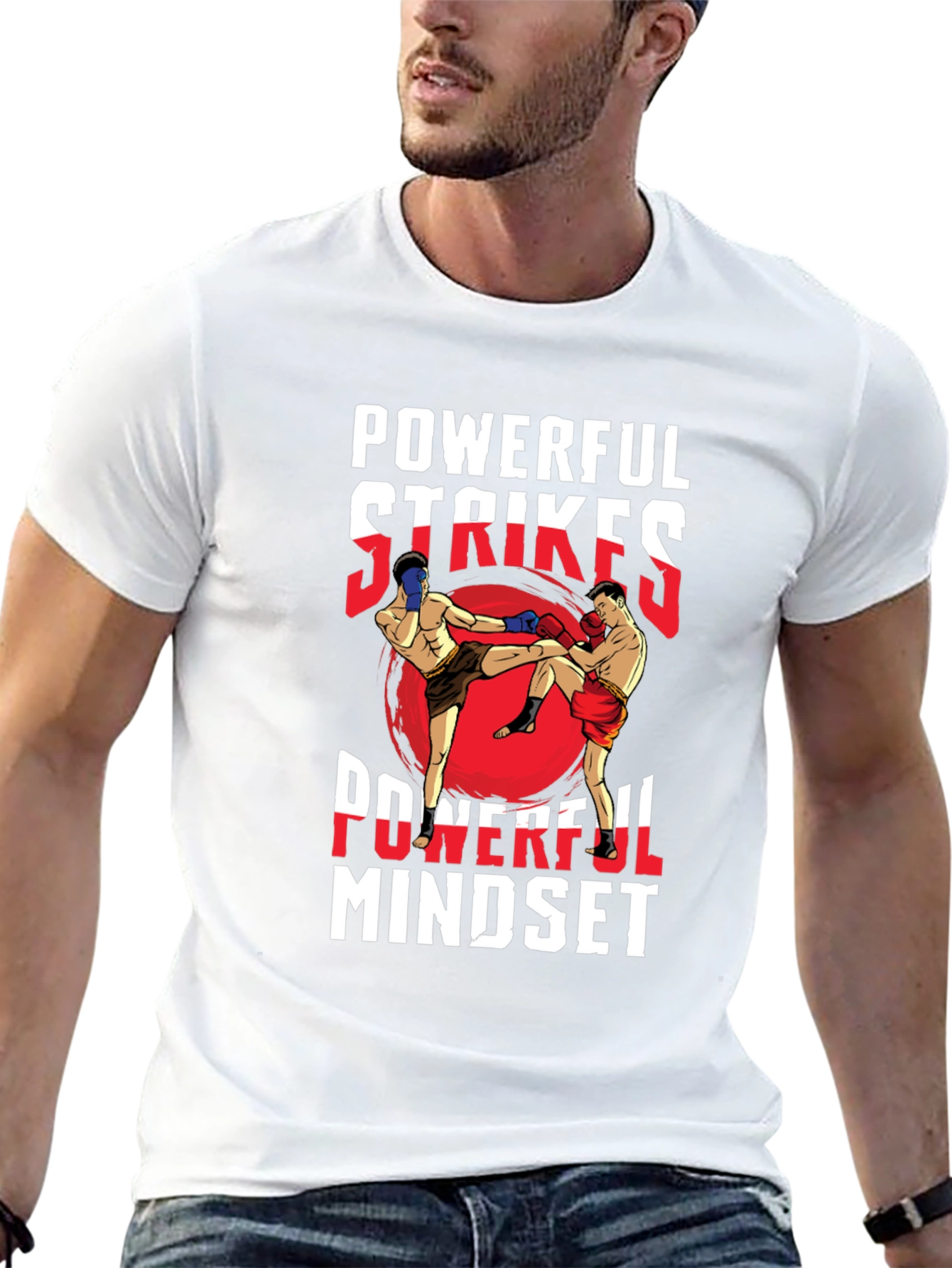 Powerful Strikes Mindset Graphic T-Shirt