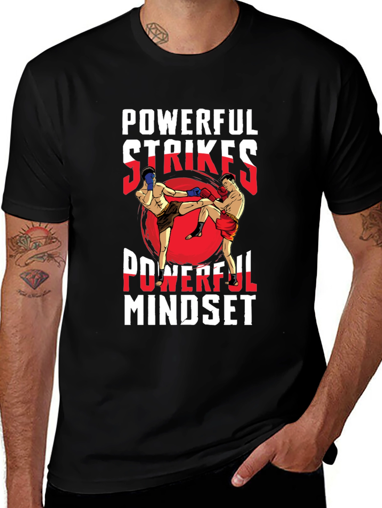 Powerful Strikes Mindset Graphic T-Shirt