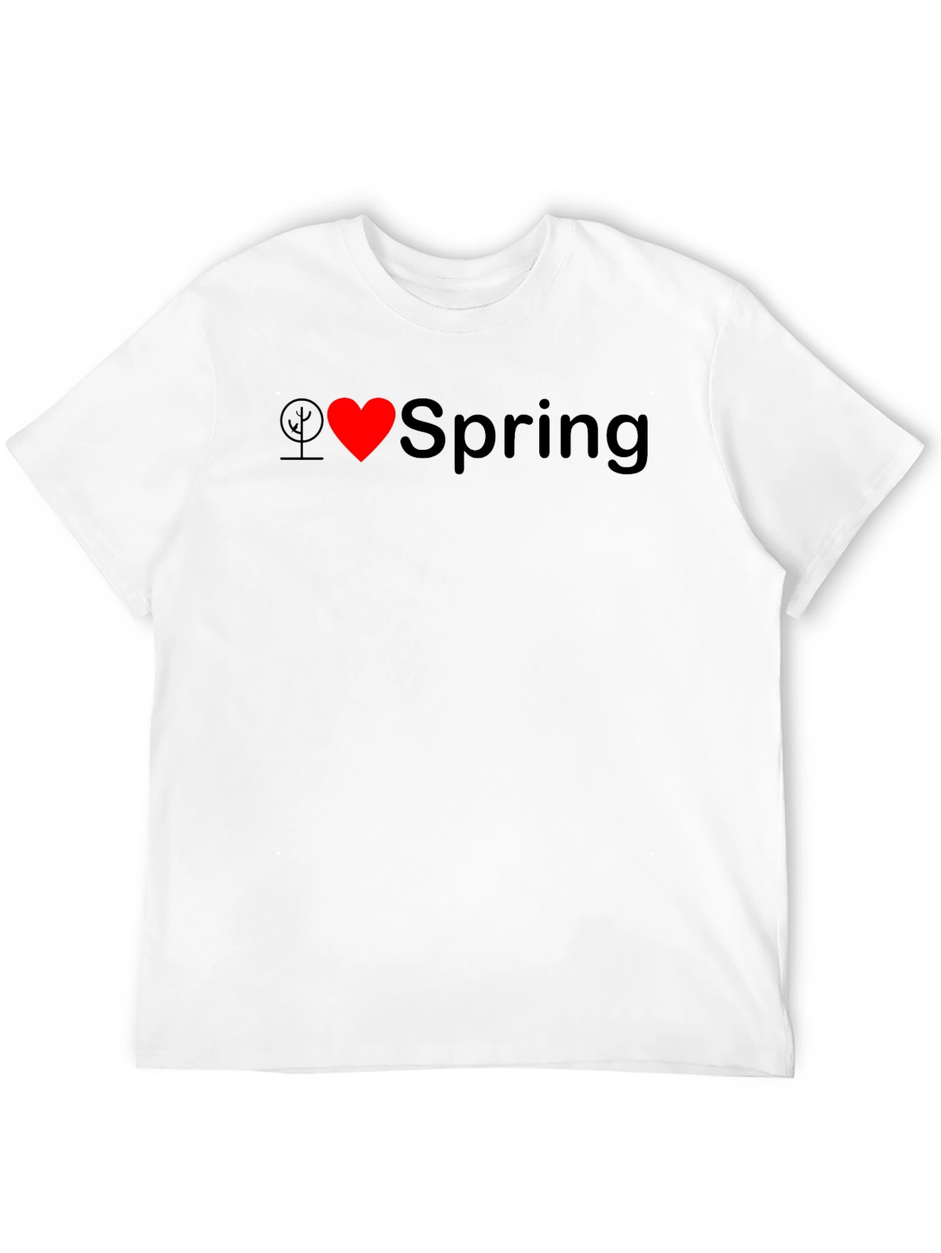 I Love Spring Black T-Shirt