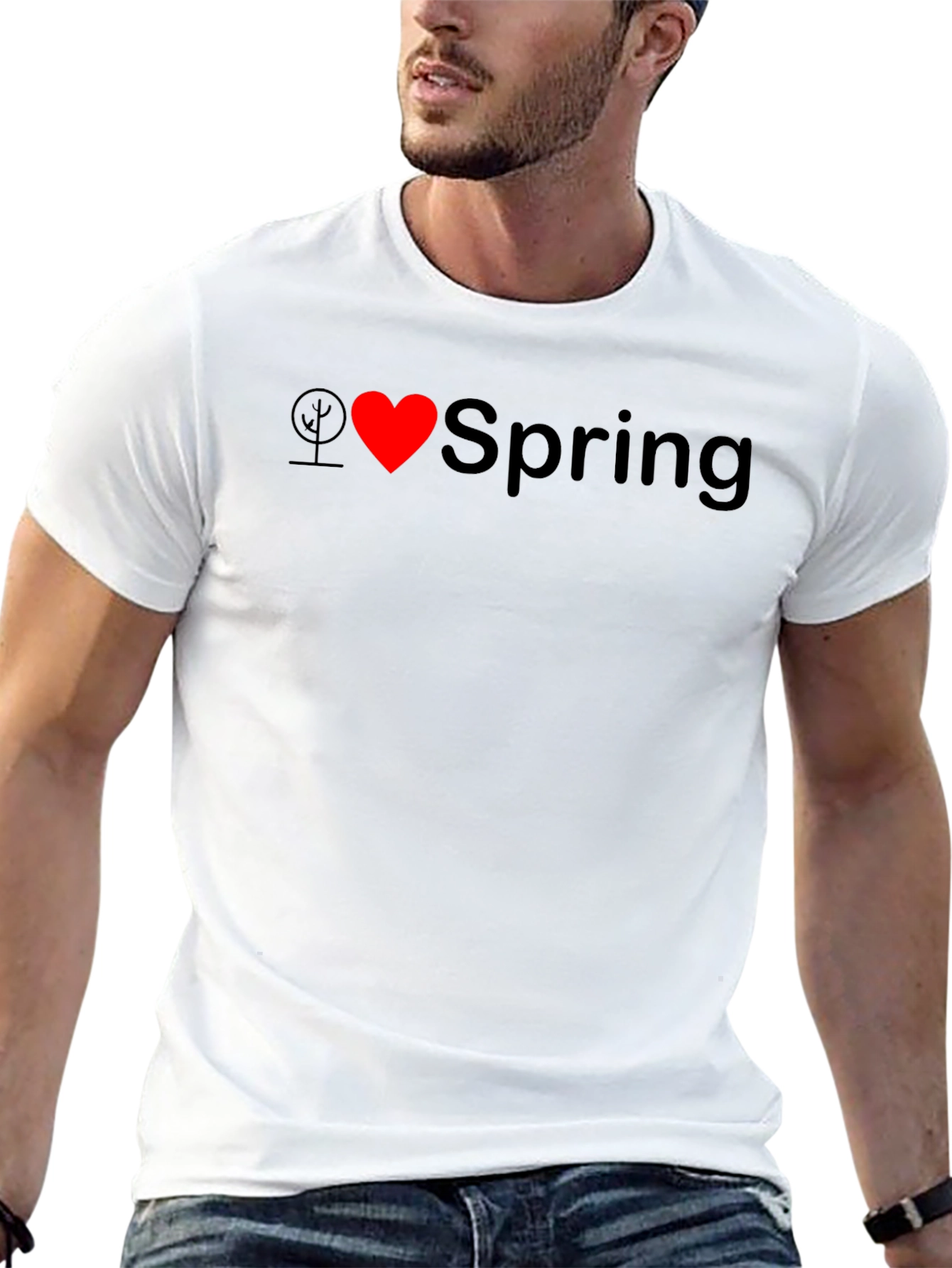 I Love Spring Black T-Shirt