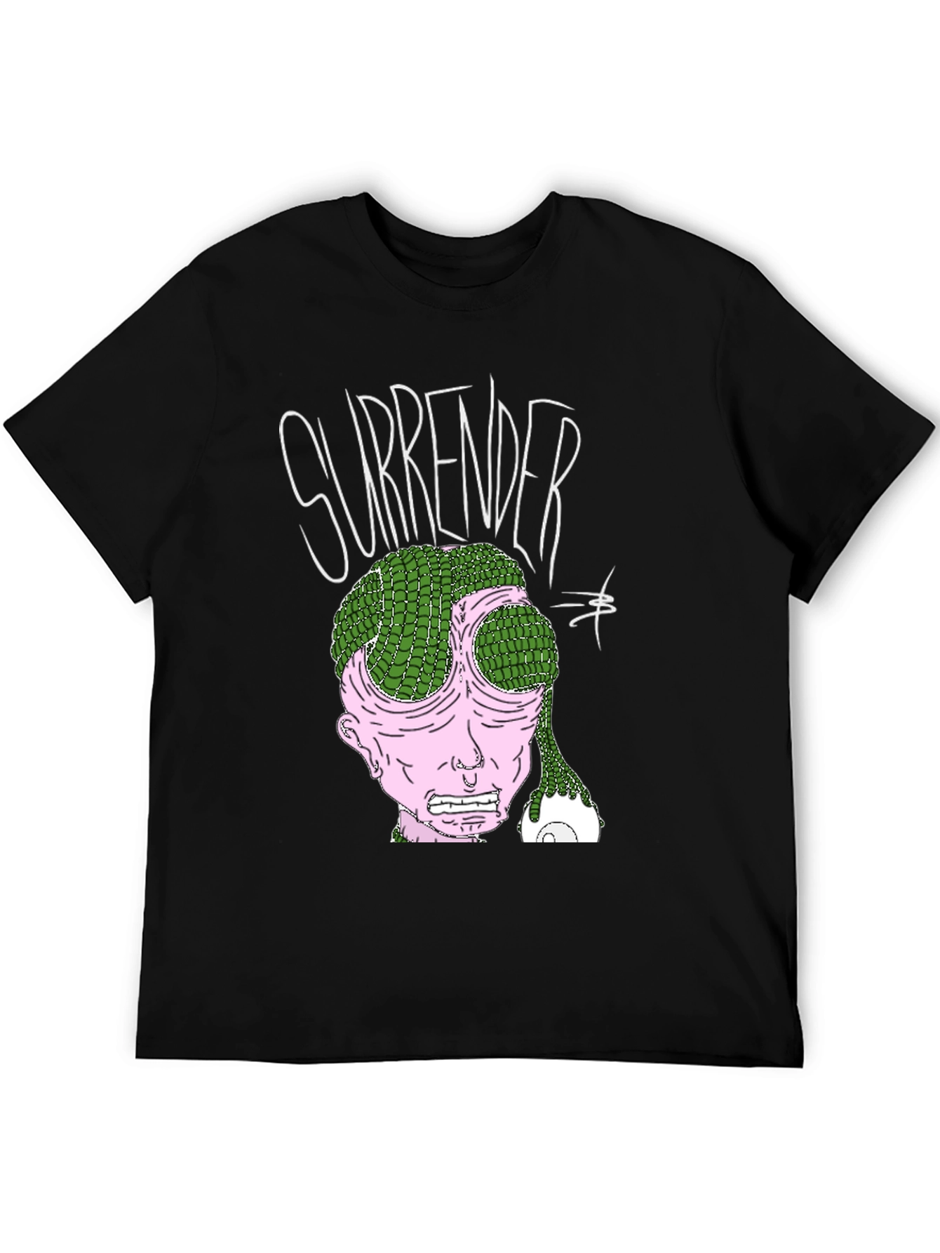 Surrender Graphic Print Black T-Shirt