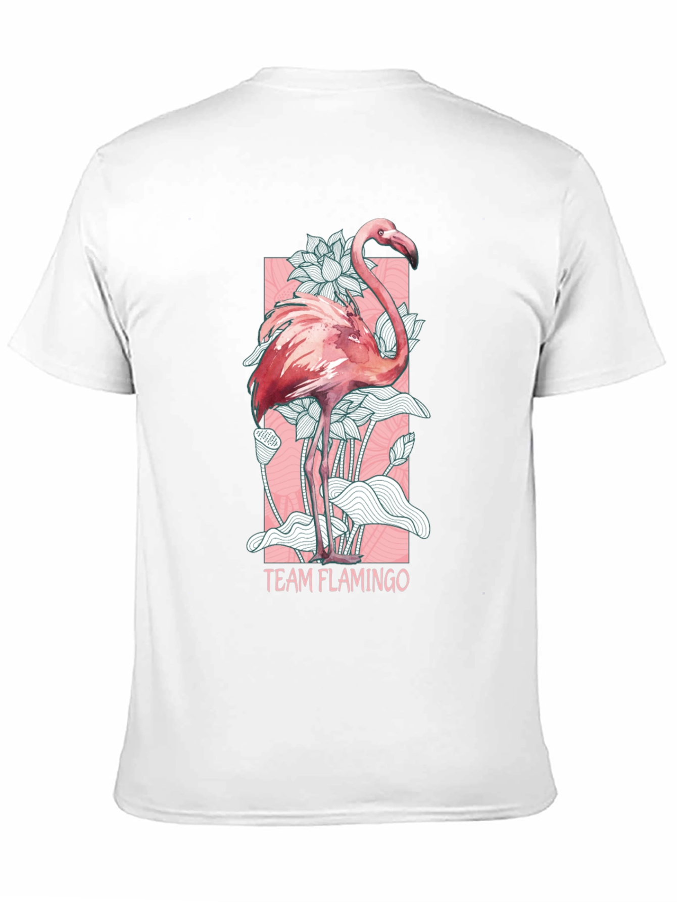 Team Flamingo Graphic Tee - Black Cotton Blend