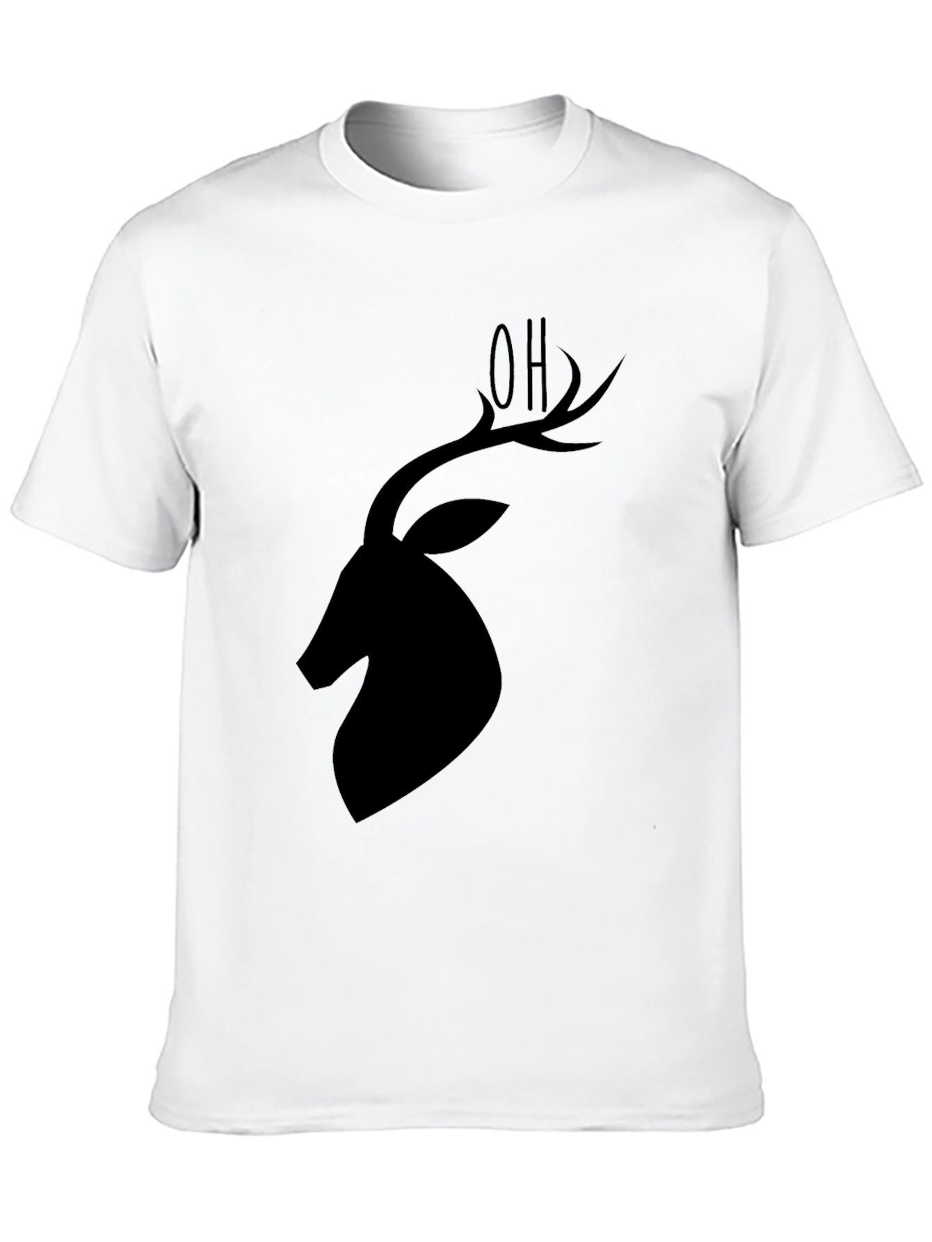 Deer Silhouette T-Shirt - Black Graphic Tee