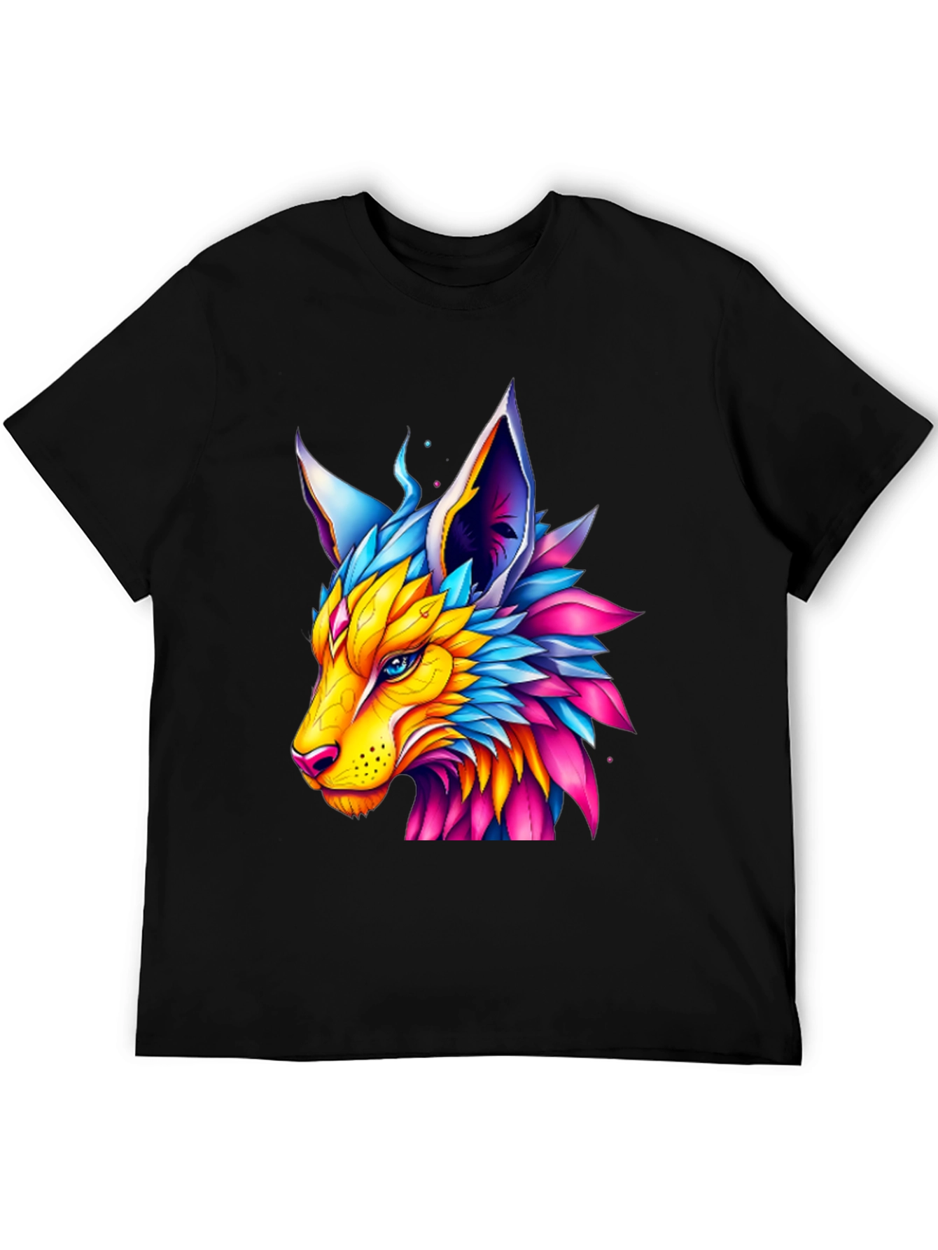 Colorful Fox Graphic T-Shirt
