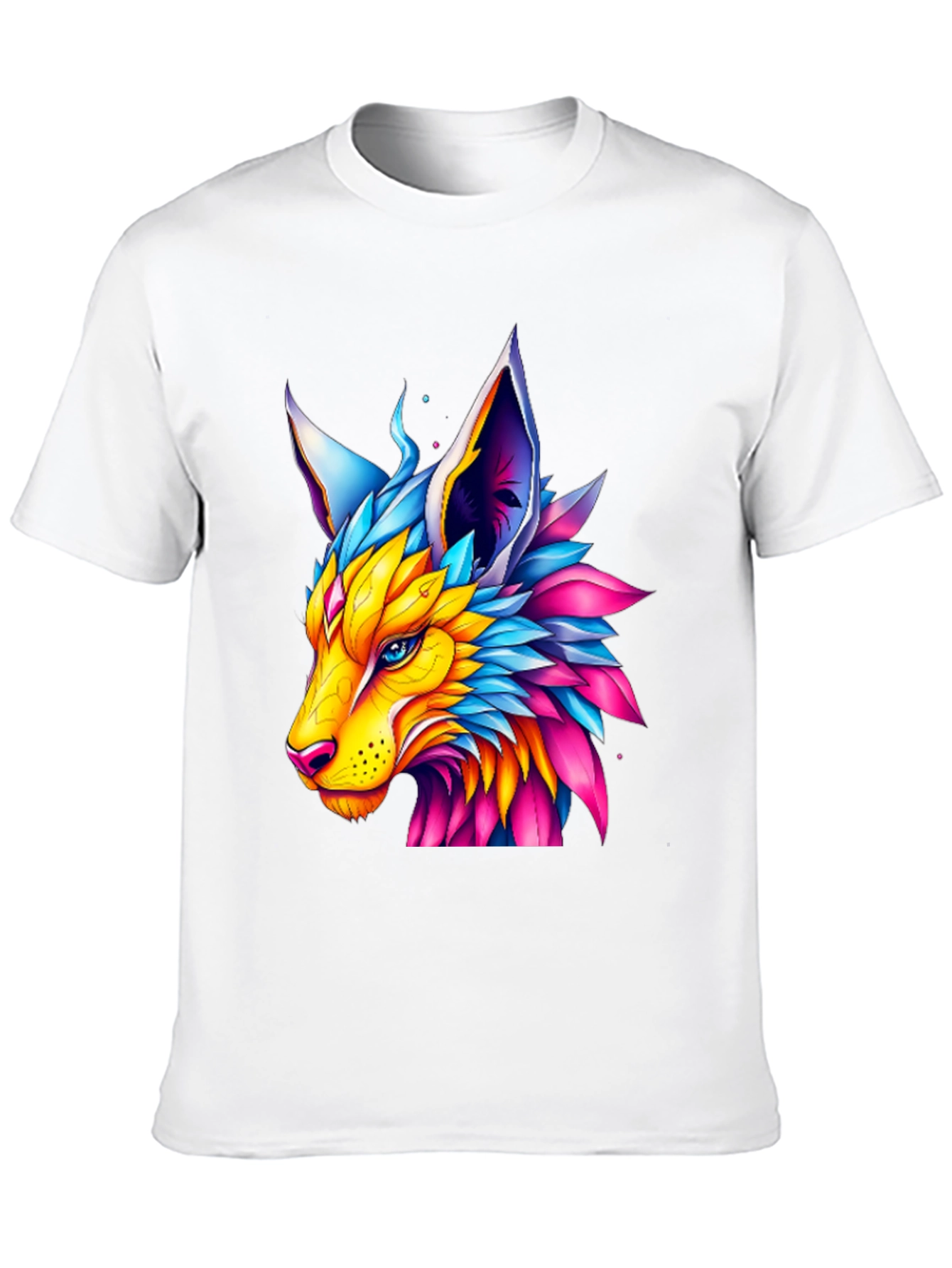 Colorful Fox Graphic T-Shirt