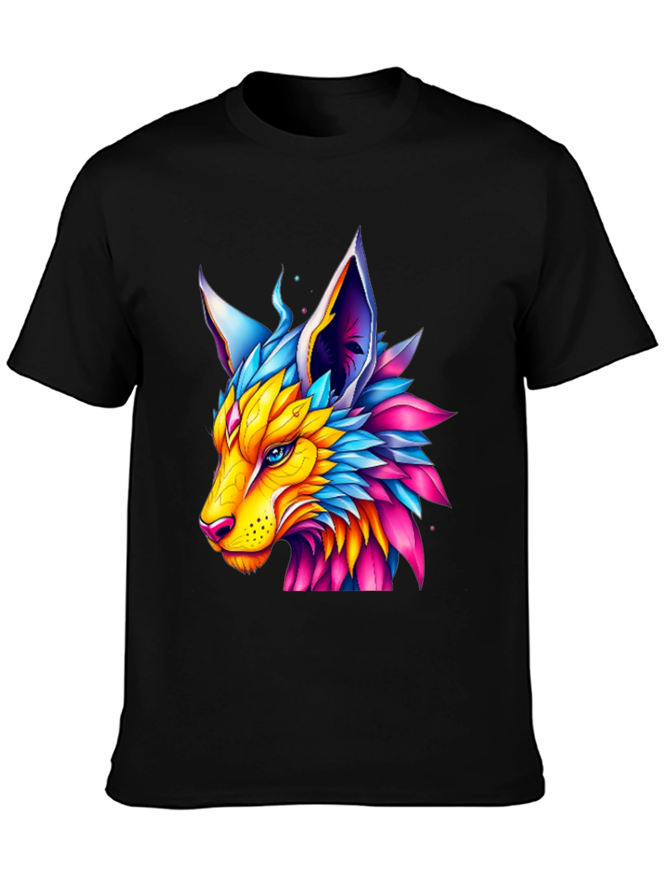 Colorful Fox Graphic T-Shirt