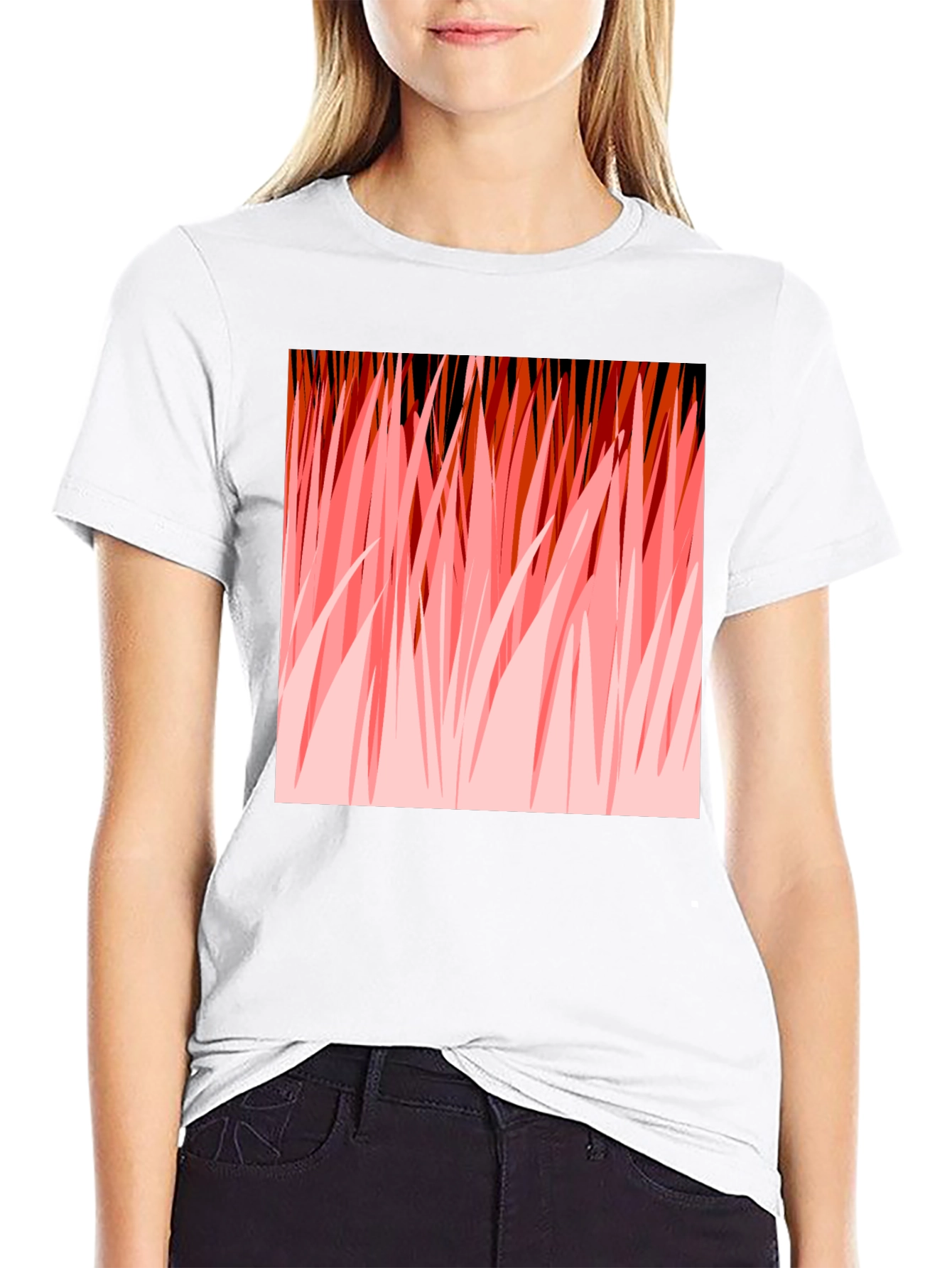 Abstract Graphic Print Black T-Shirt
