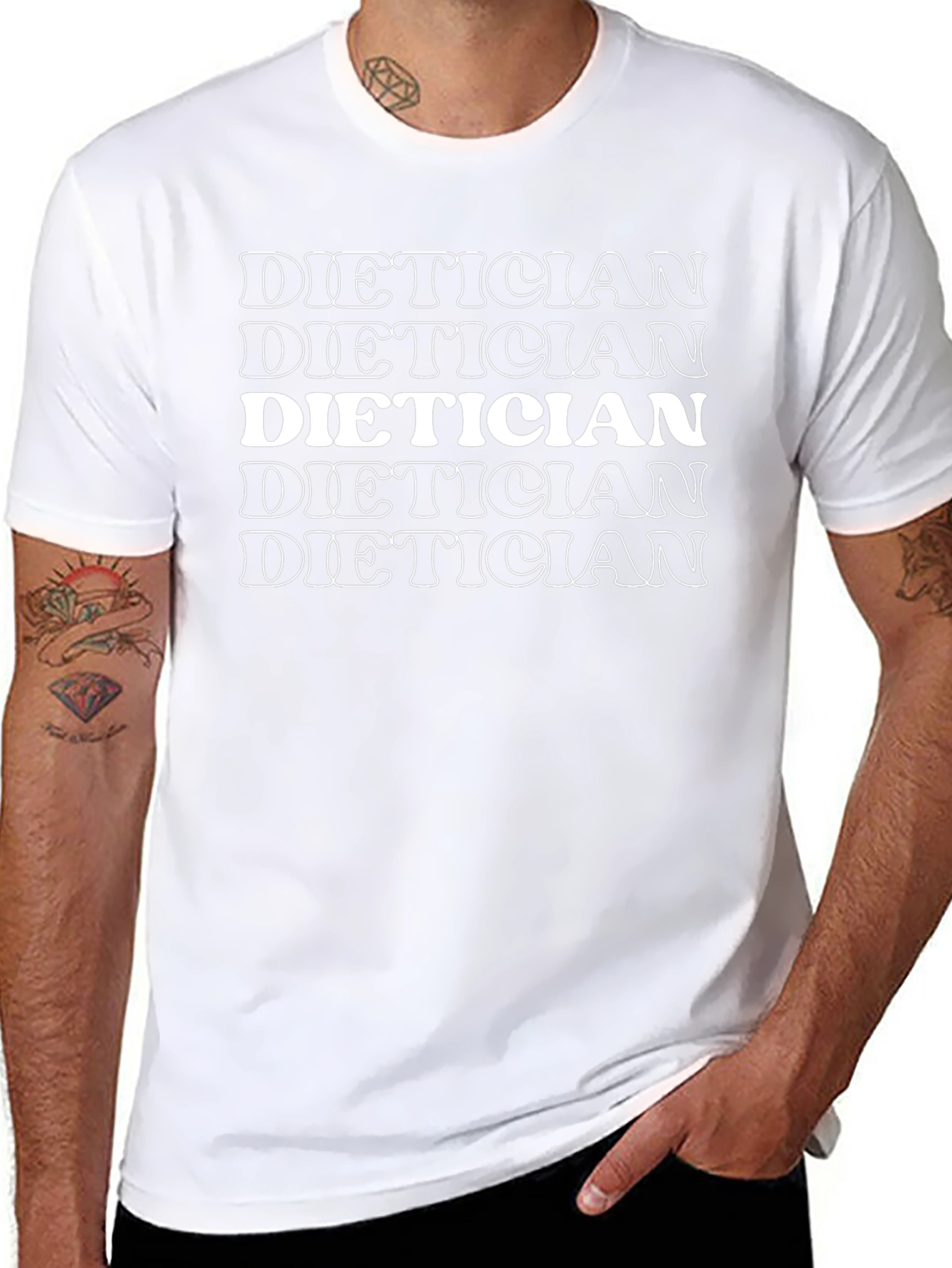 Dietician Graphic T-Shirt - Black Crew Neck