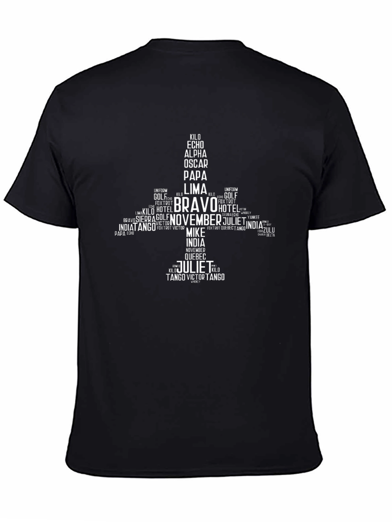 Aviation Alphabet Code T-Shirt - Black