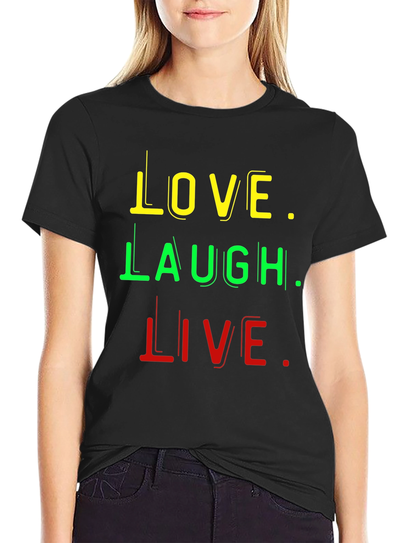 Love Laugh Live Graphic Tee - Rastafarian Inspired