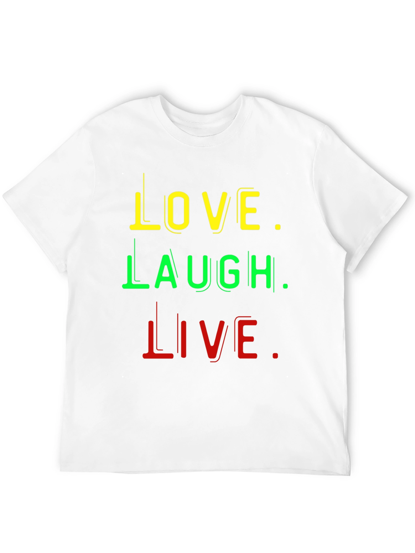 Love Laugh Live Graphic Tee - Rastafarian Inspired