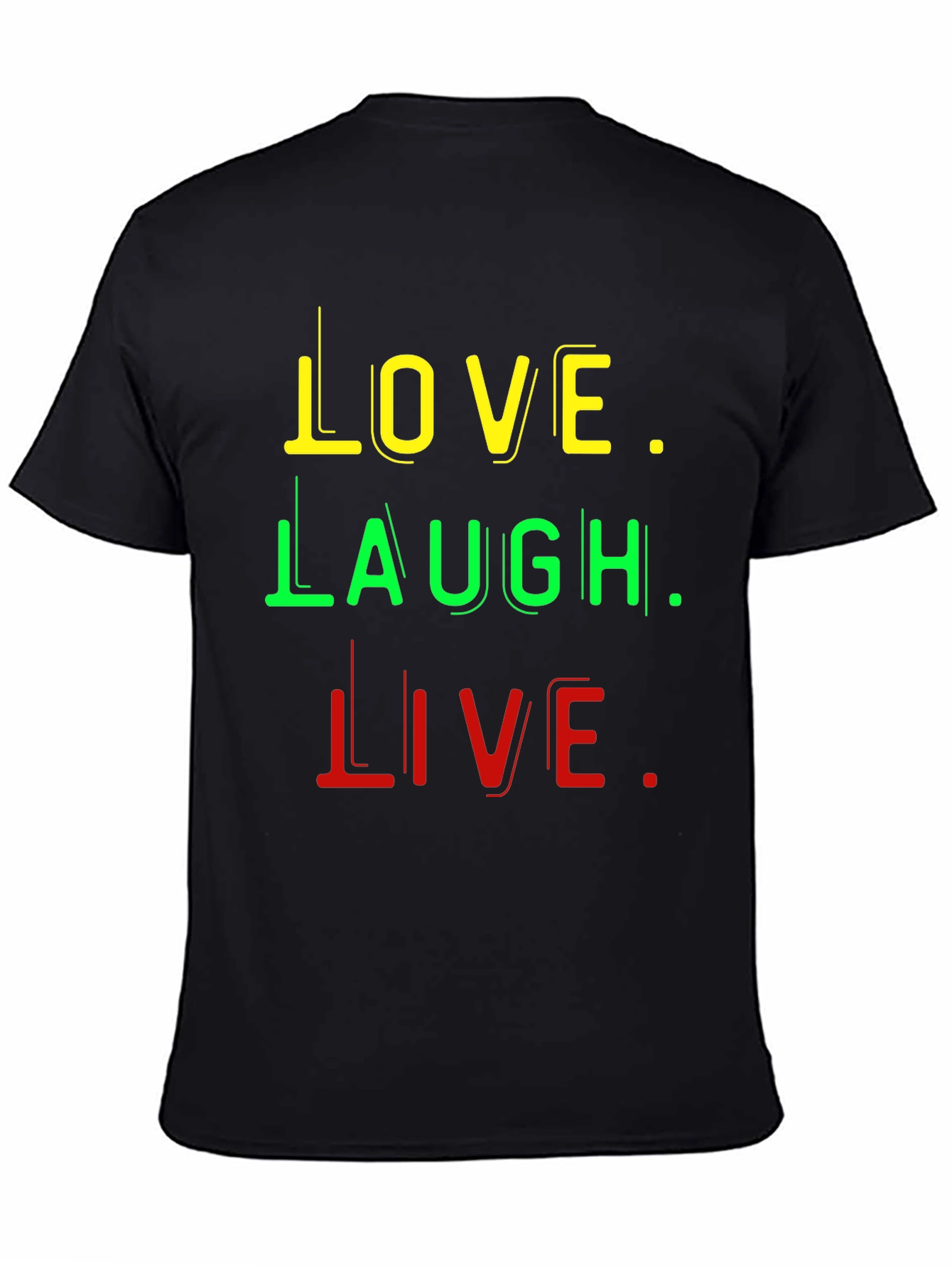 Love Laugh Live Graphic Tee - Rastafarian Inspired