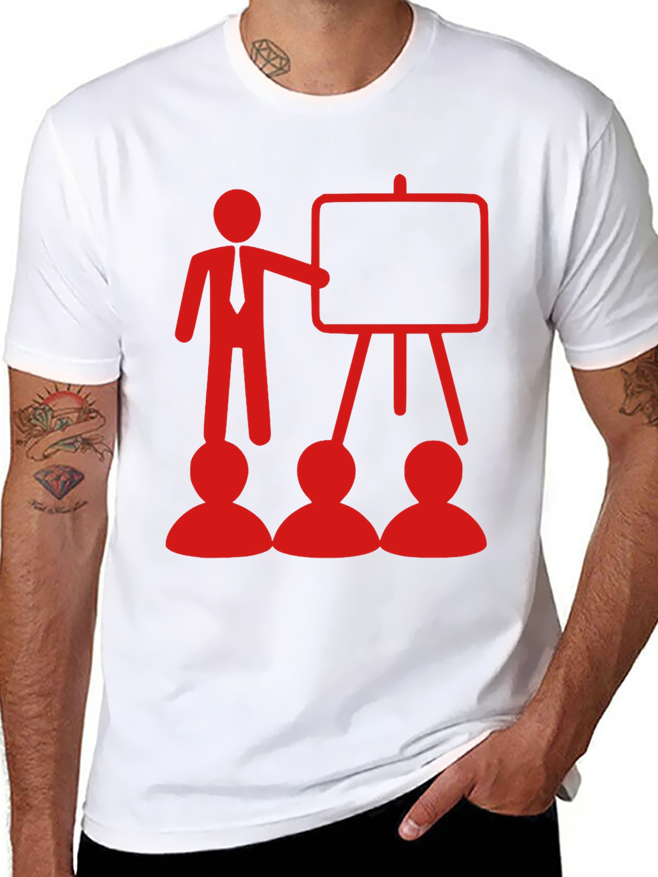 Presentation T-Shirt - Red Design on Black Tee