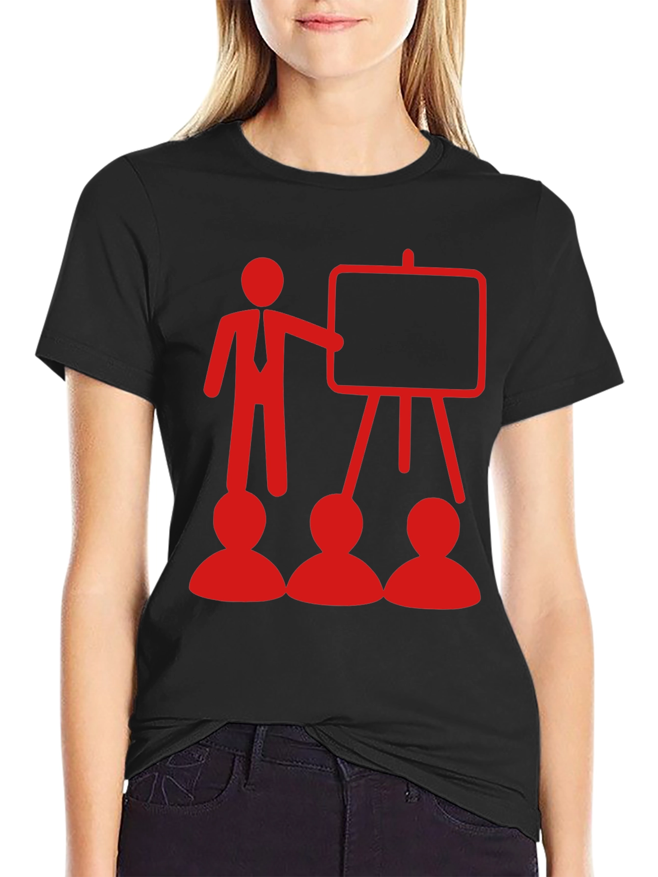 Presentation T-Shirt - Red Design on Black Tee