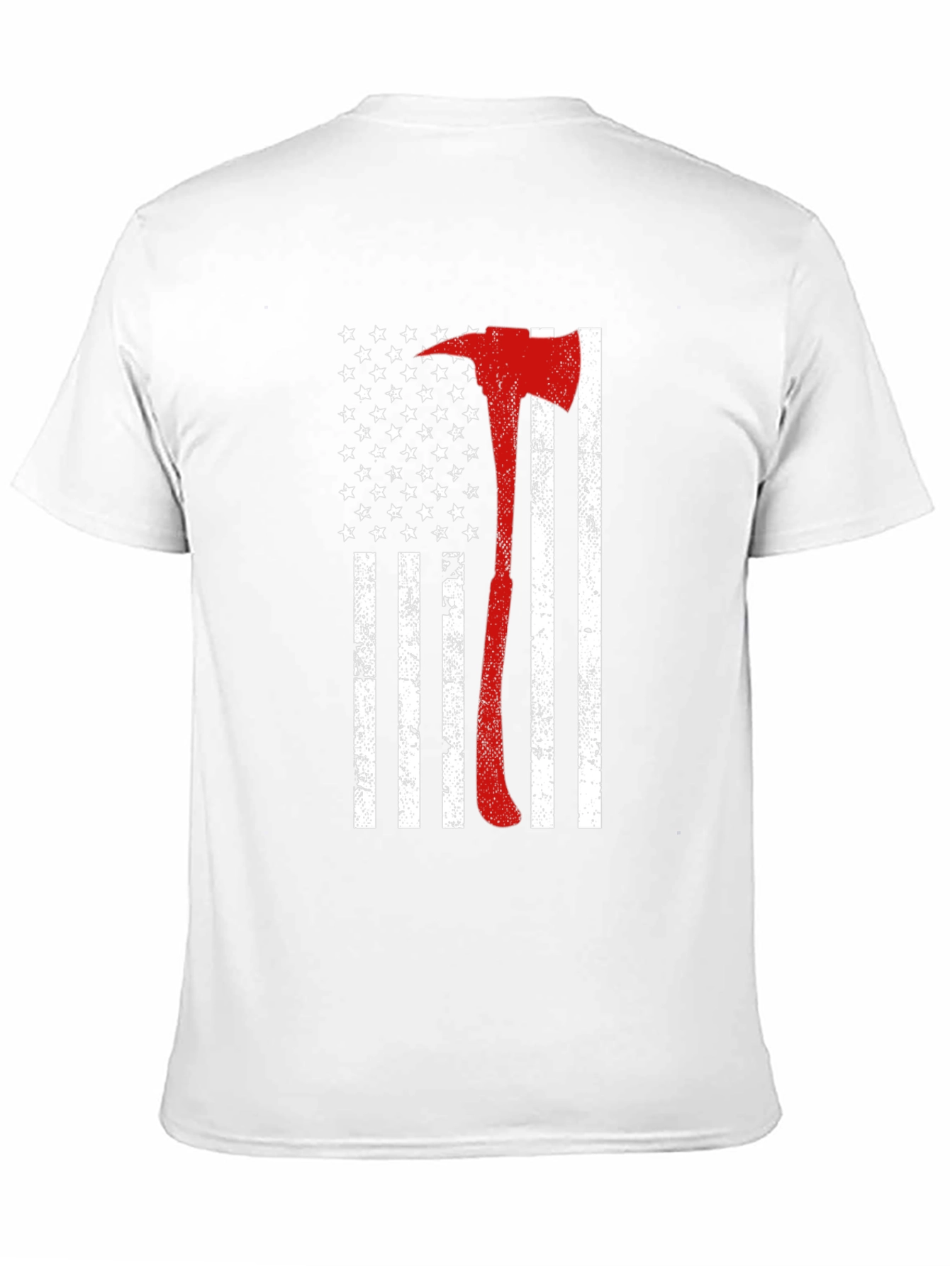 Firefighter Axe USA Flag T-Shirt