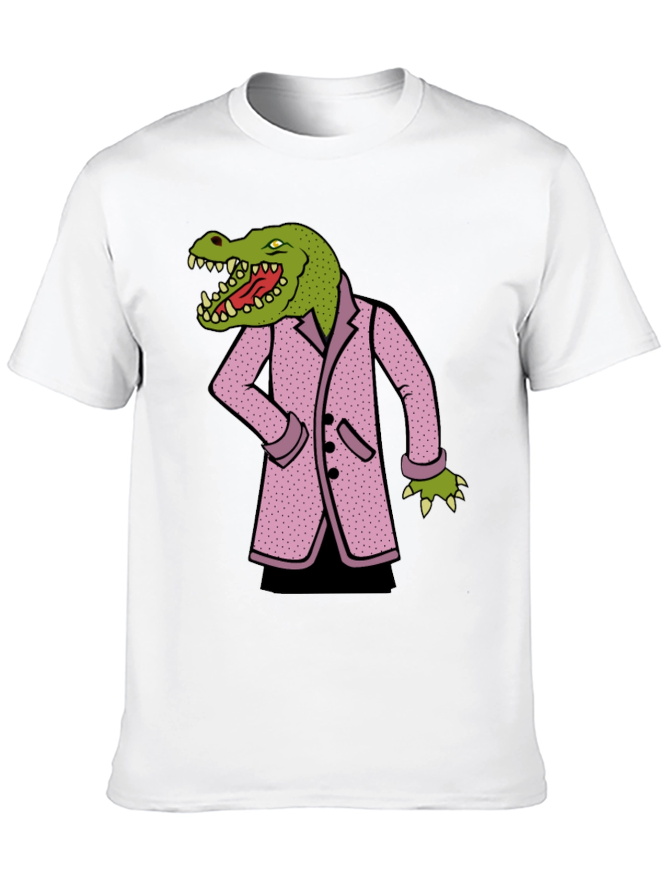 Crocodile in Suit Graphic Tee - Black