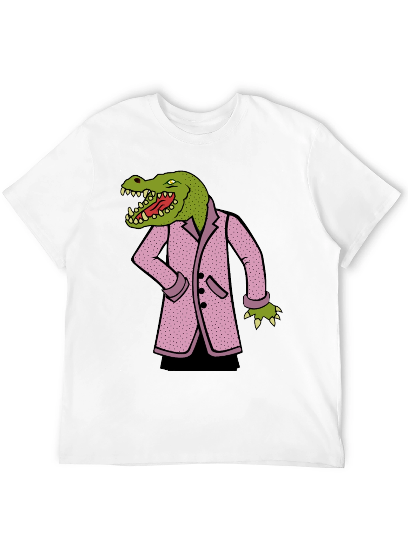 Crocodile in Suit Graphic Tee - Black