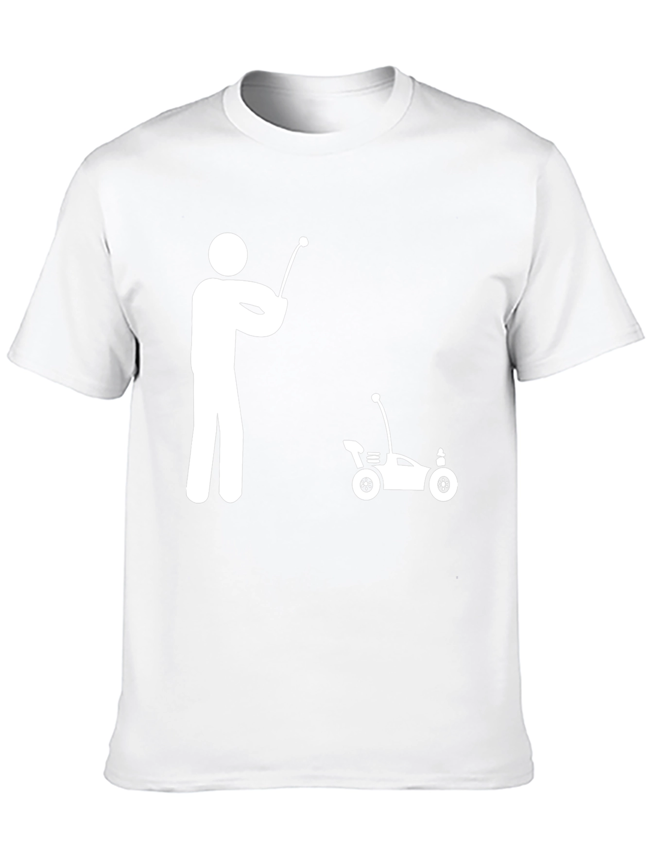 RC Car Stick Figure T-Shirt - Black