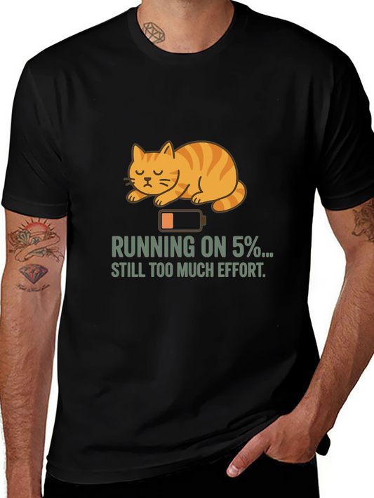 Running on 5% Cat T-Shirt
