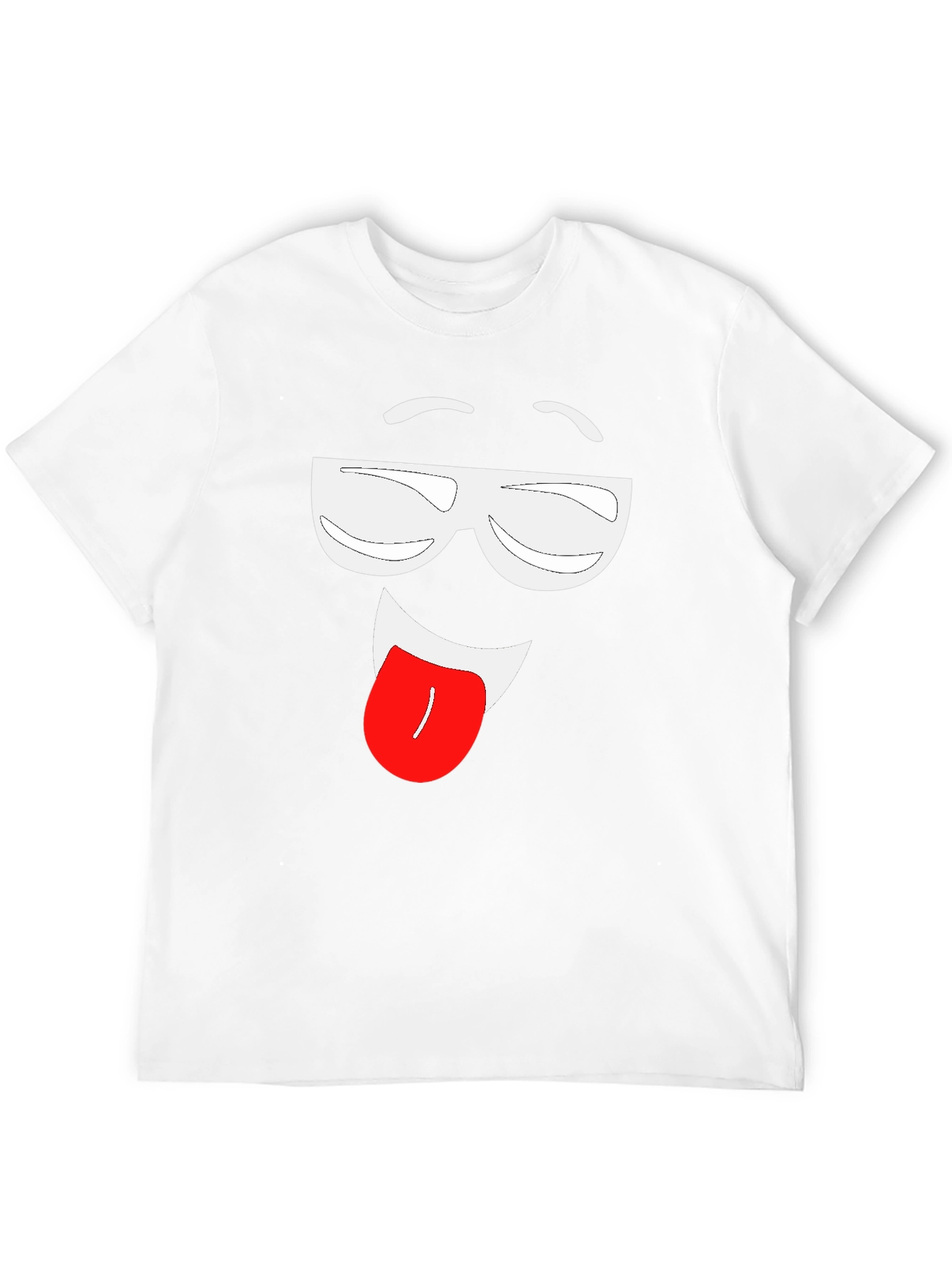 Funny Face Graphic Tee - Black Cotton T-Shirt