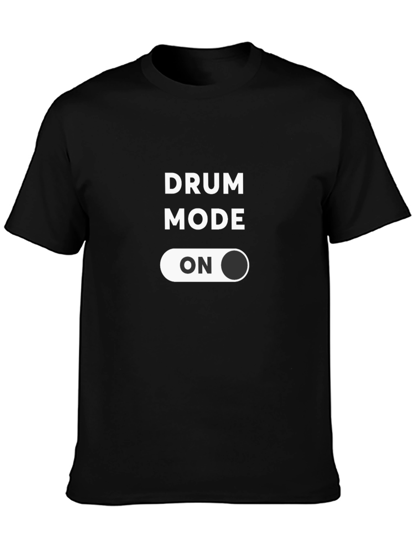 Drum Mode ON Black T-Shirt