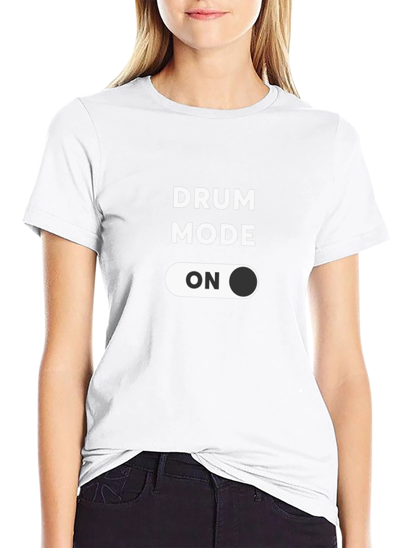 Drum Mode ON Black T-Shirt