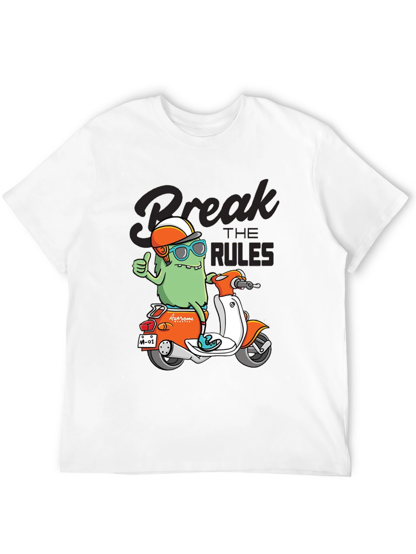 Break the Rules Monster Scooter Graphic Tee