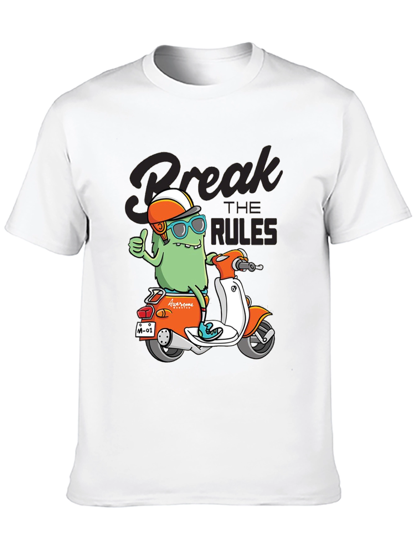 Break the Rules Monster Scooter Graphic Tee