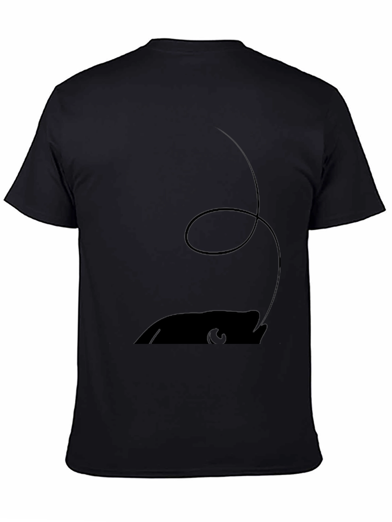Mens Black Cartoon Mouse Tee
