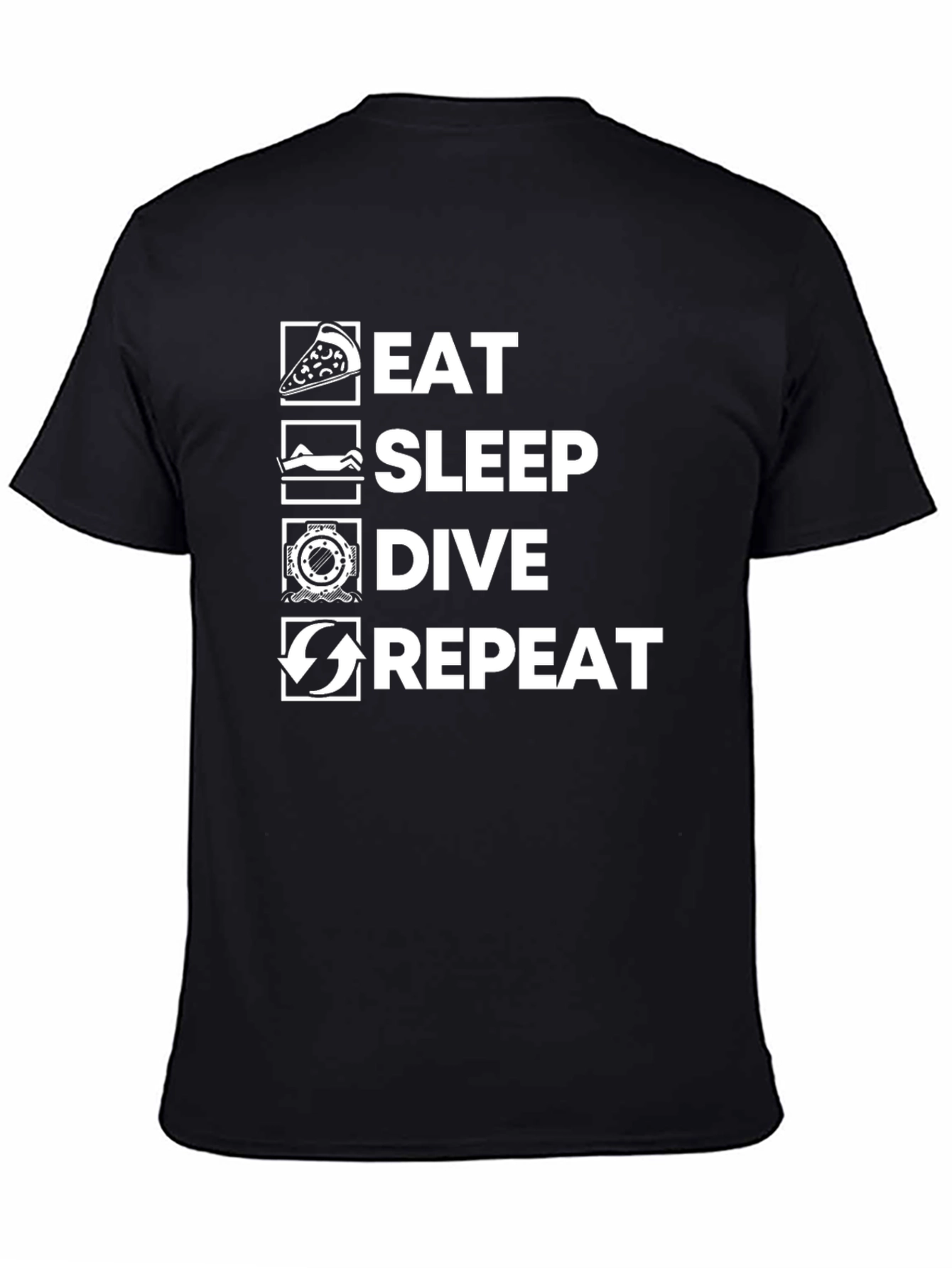 Eat Sleep Dive Repeat Graphic Tee