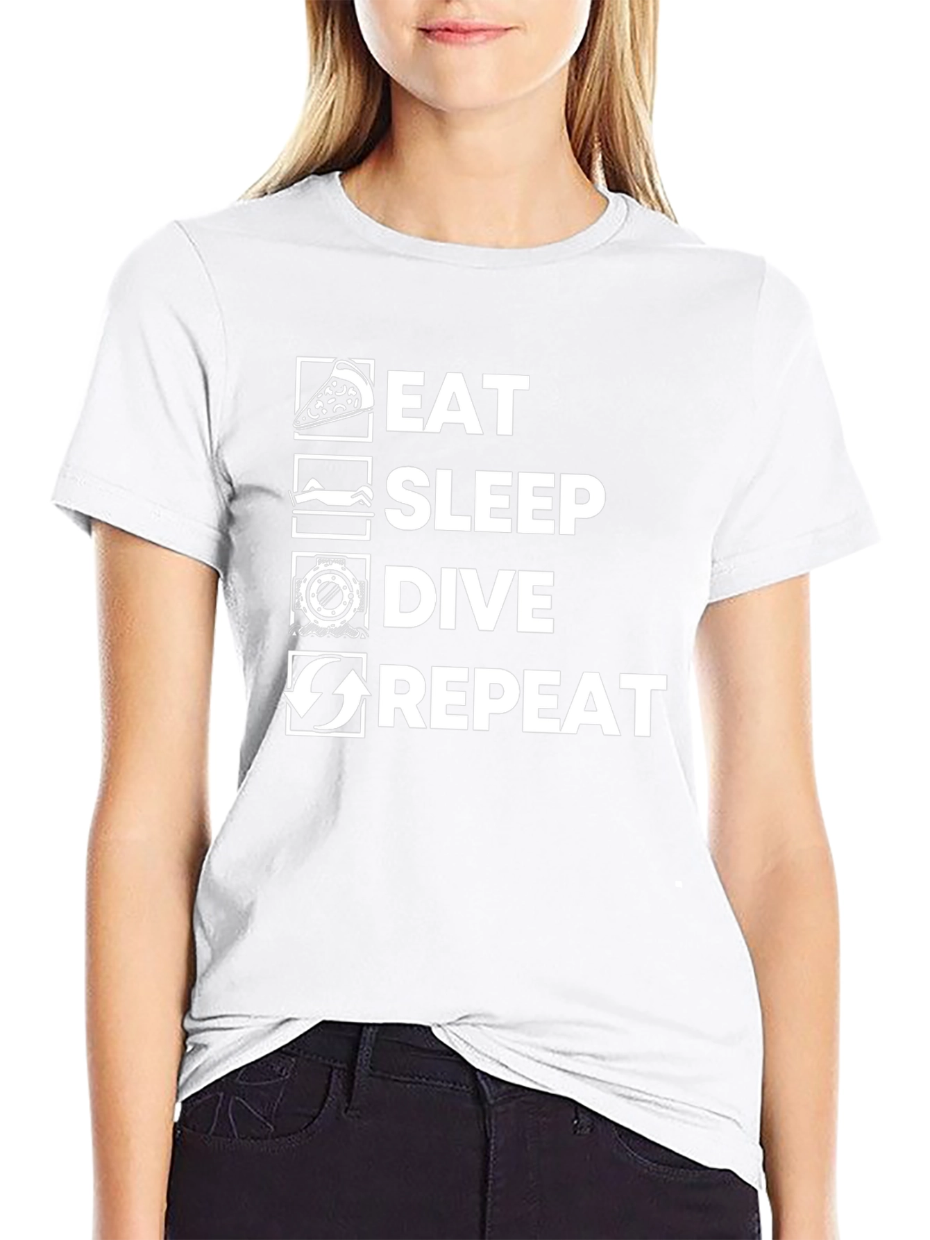Eat Sleep Dive Repeat Graphic Tee
