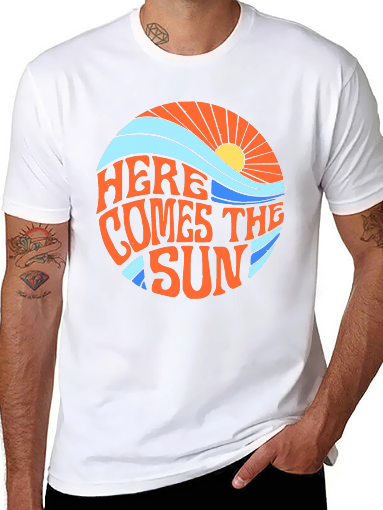 Here Comes The Sun Graphic Black Tee