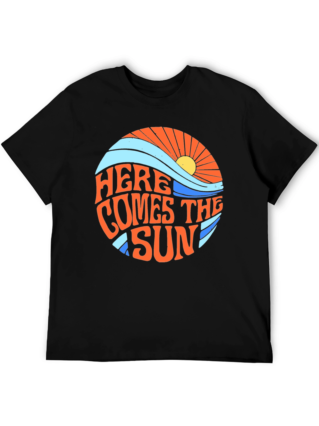 Here Comes The Sun Graphic Black Tee