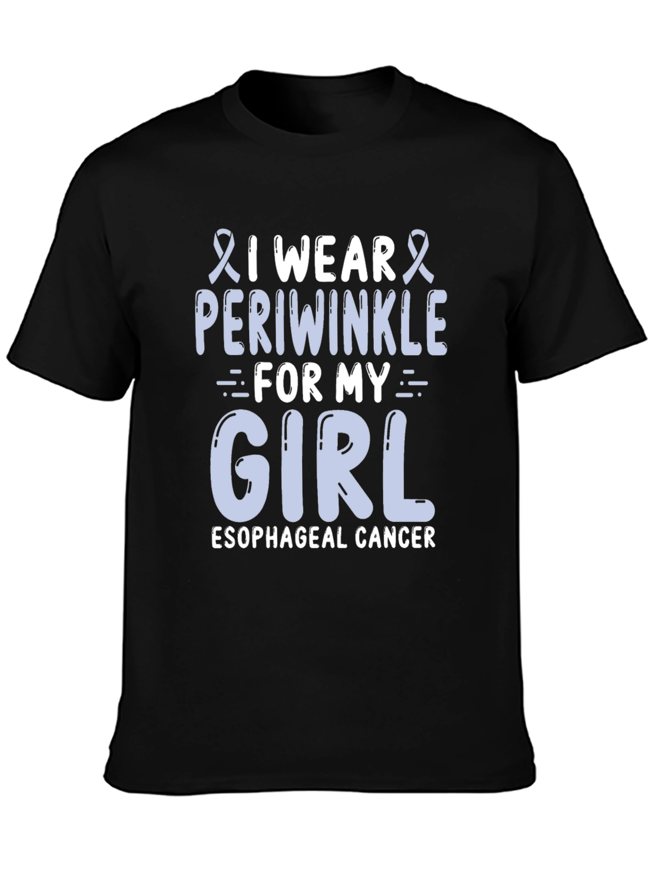Esophageal Cancer Awareness T-Shirt - Periwinkle Ribbon