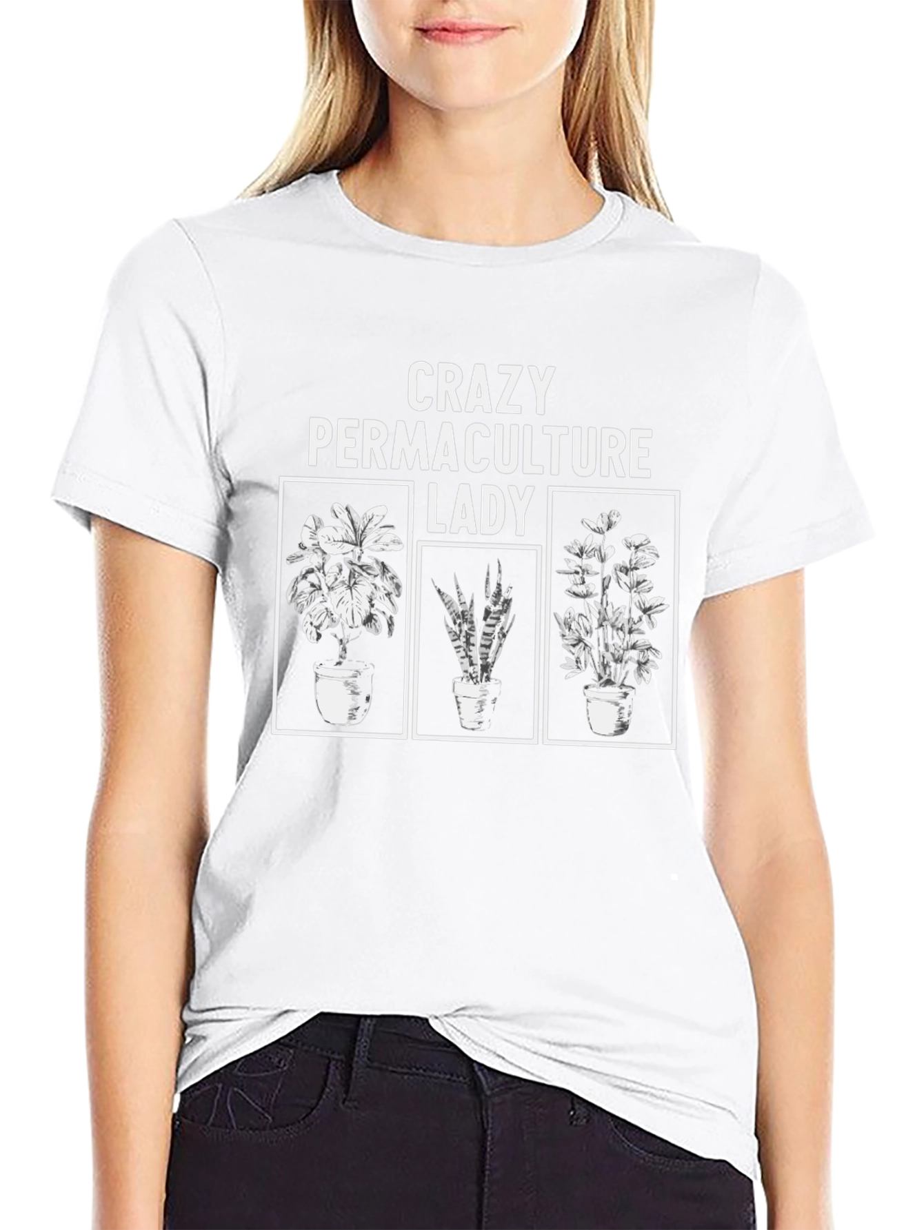Crazy Permaculture Lady Black T-Shirt