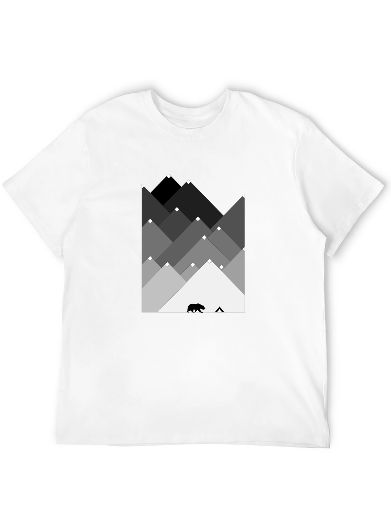 Mountain Bear Graphic Tee - Black